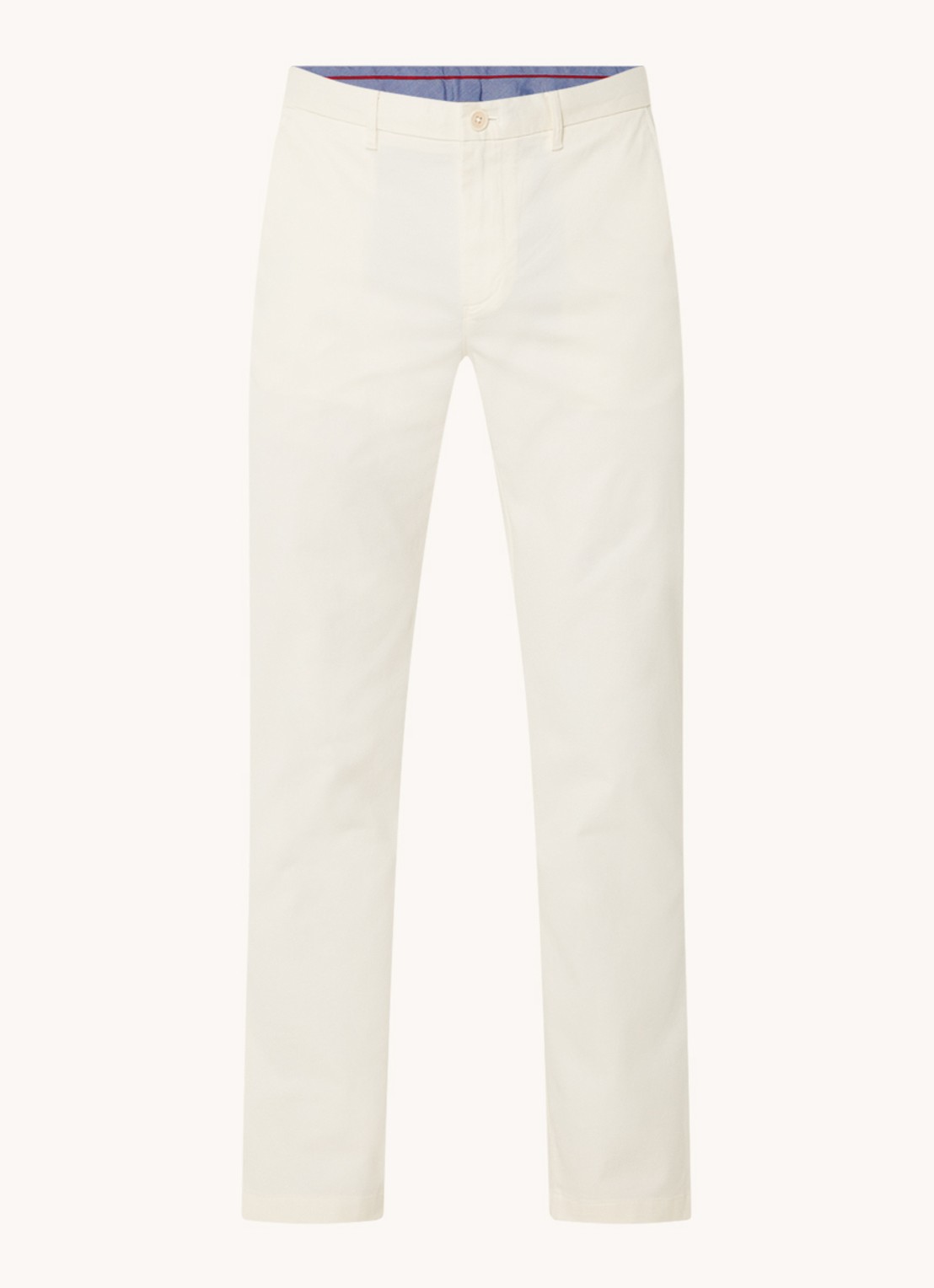 Tommy Hilfiger 1985 Denton straight fit chino met steekzakken - voorkant 2 creme