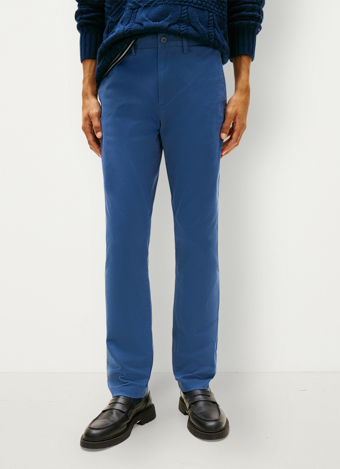 Tommy Hilfiger 1985 Denton straight fit chino met steekzakken - detail 5 petrol