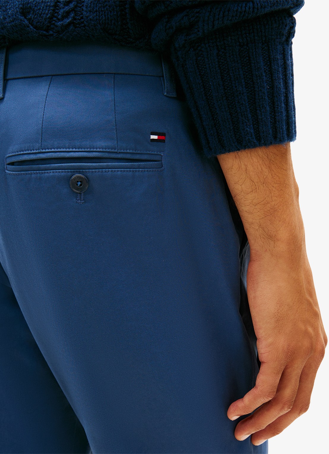 Tommy Hilfiger 1985 Denton straight fit chino met steekzakken - detail 6 petrol