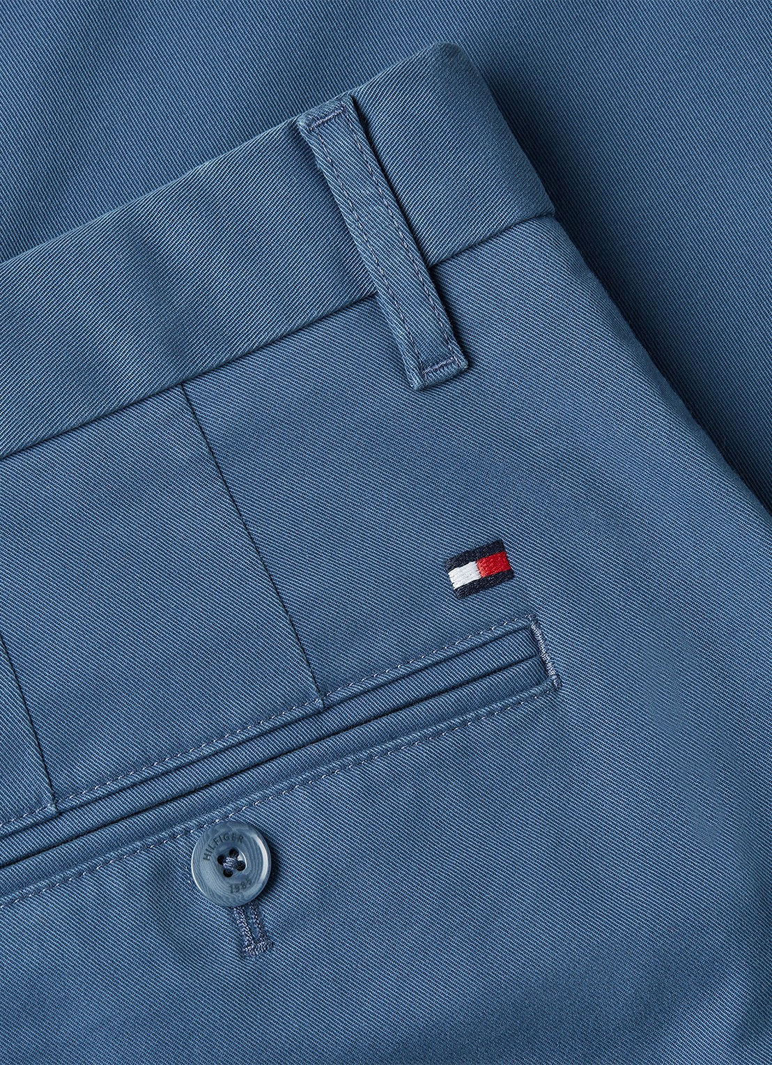 Tommy Hilfiger 1985 Denton straight fit chino met steekzakken - detail 7 petrol