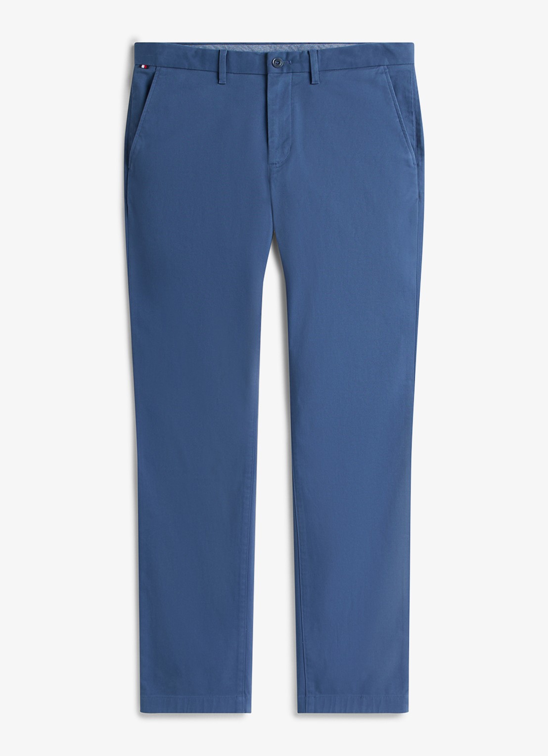 Tommy Hilfiger 1985 Denton straight fit chino met steekzakken - voorkant 10 petrol