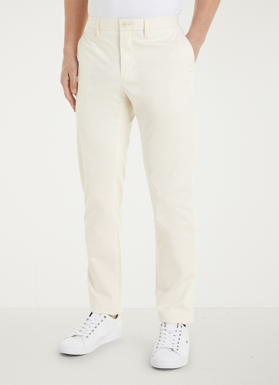 Tommy Hilfiger 1985 Denton straight fit chino met steekzakken - detail 3 beige