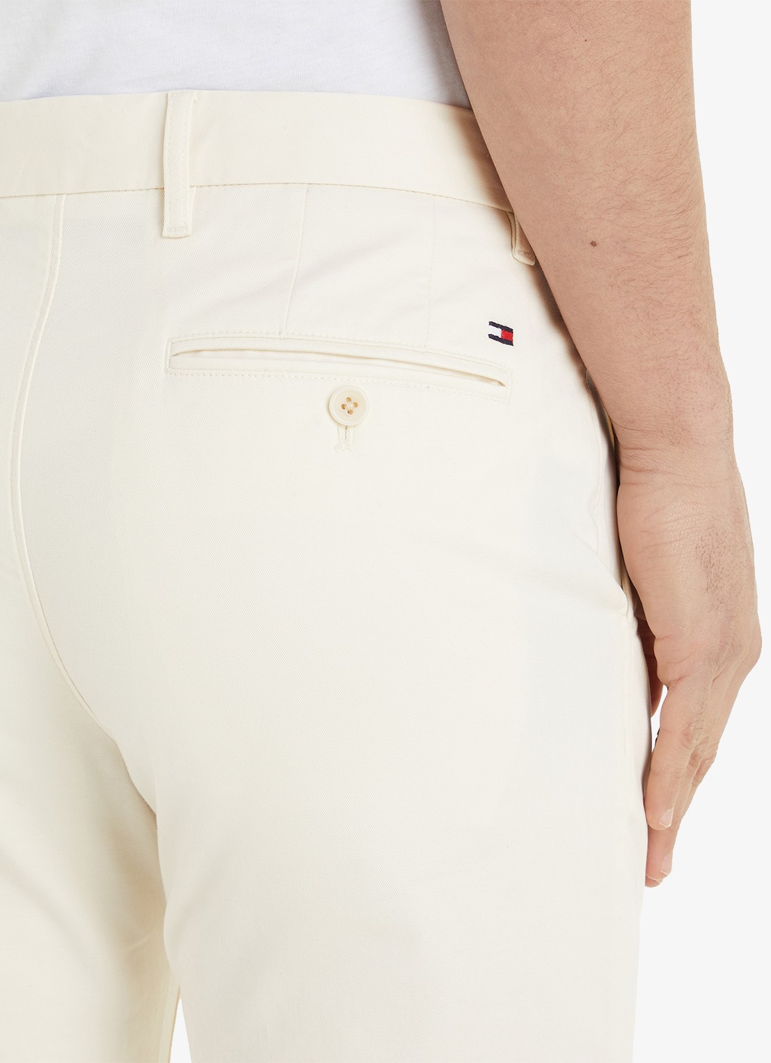 Tommy Hilfiger 1985 Denton straight fit chino met steekzakken - detail 4 beige