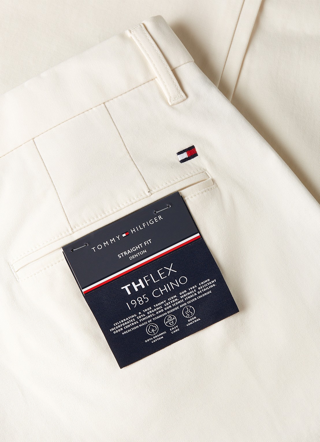 Tommy Hilfiger 1985 Denton straight fit chino met steekzakken - detail 5 beige