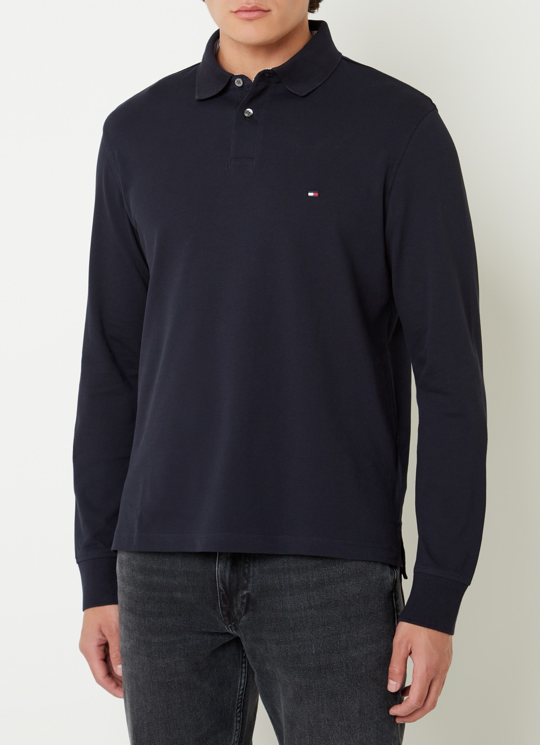 Tommy Hilfiger 1985 regular fit polo van piqué katoen  - detail 3 lichtblauw