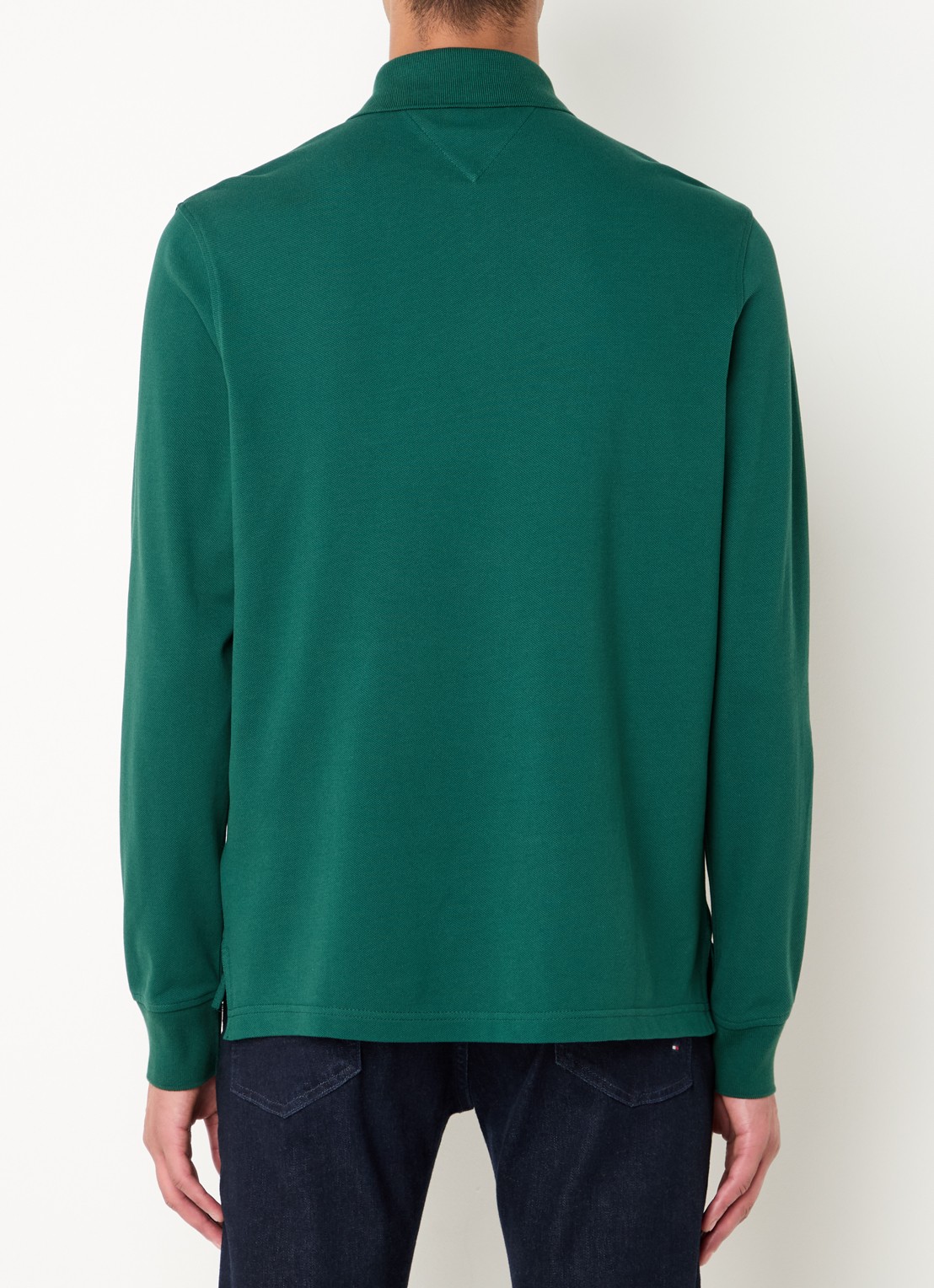 Tommy Hilfiger 1985 regular fit polo van piqué katoen  - achterkant 2 groen