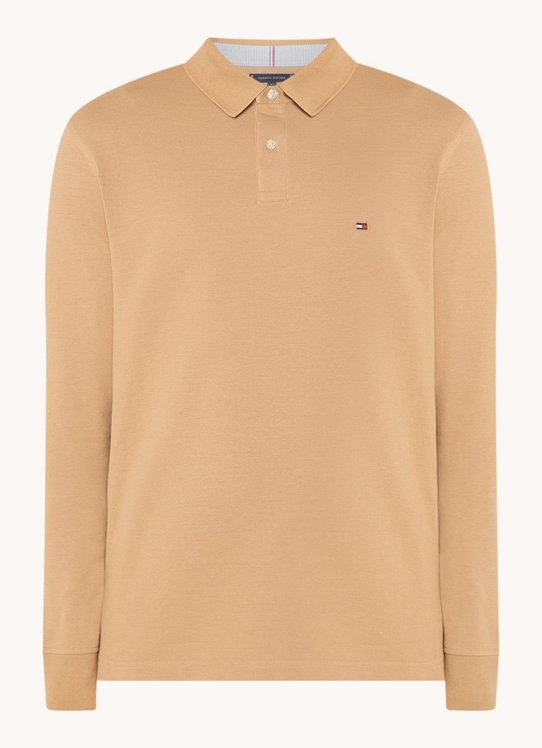 Tommy Hilfiger 1985 regular fit polo van piqué katoen  - voorkant 3 camel