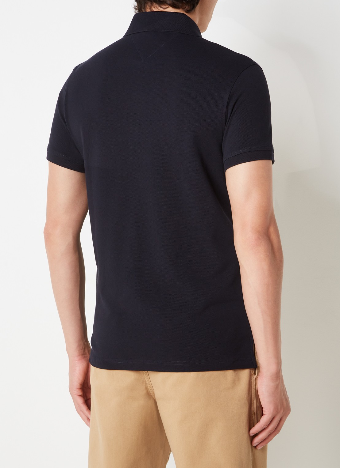 Tommy Hilfiger 1985 slim fit polo met logoborduring - achterkant 3 desert sky / blauw