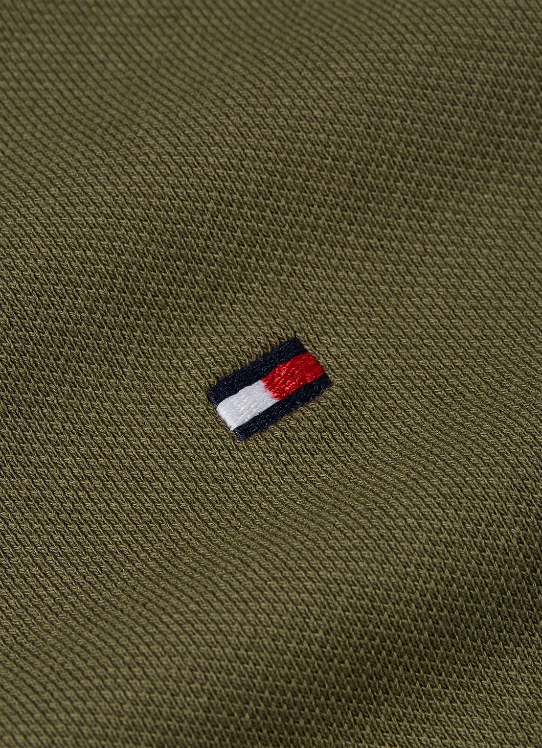 Tommy Hilfiger 1985 slim fit polo met logoborduring - detail 7 army green / groen