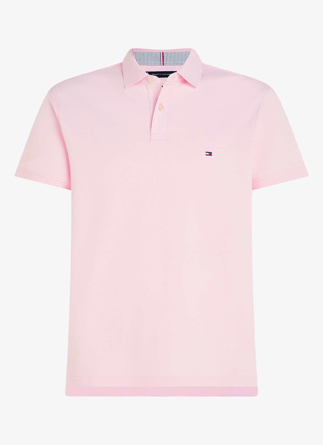 Tommy Hilfiger 1985 slim fit polo met logoborduring - voorkant 4 light pink / roze