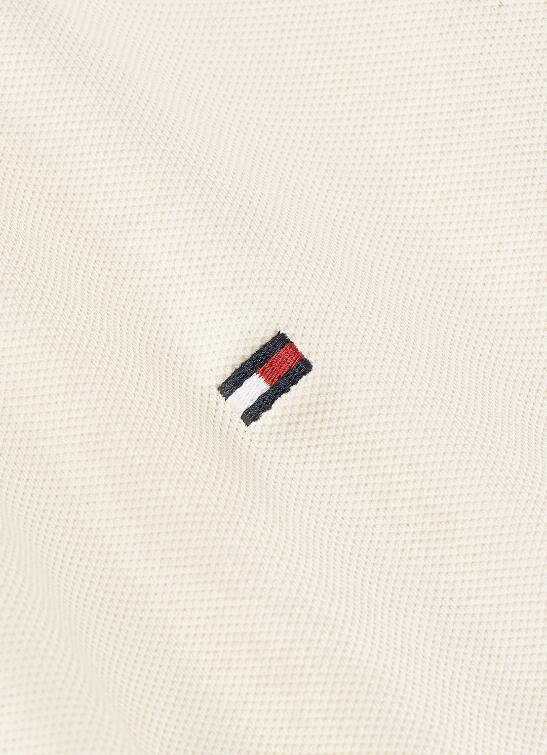 Tommy Hilfiger 1985 slim fit polo met logoborduring - detail 5 calico  / beige