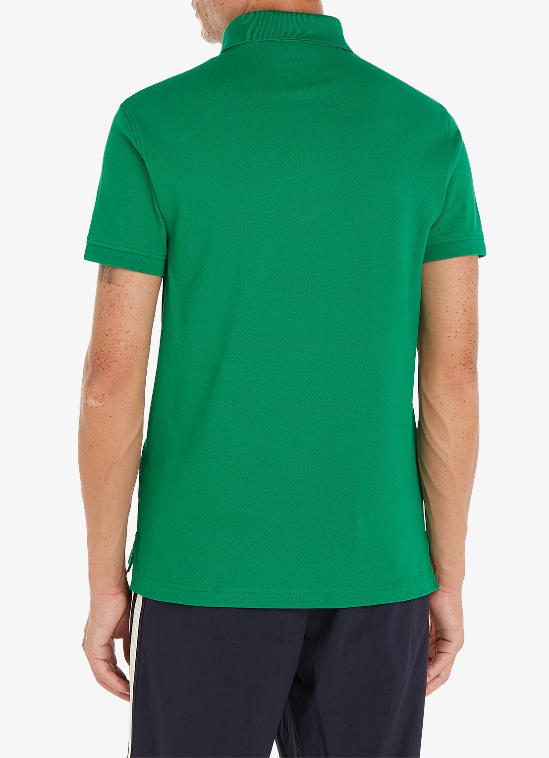 Tommy Hilfiger 1985 slim fit polo met logoborduring - achterkant 5 olympic green / groen