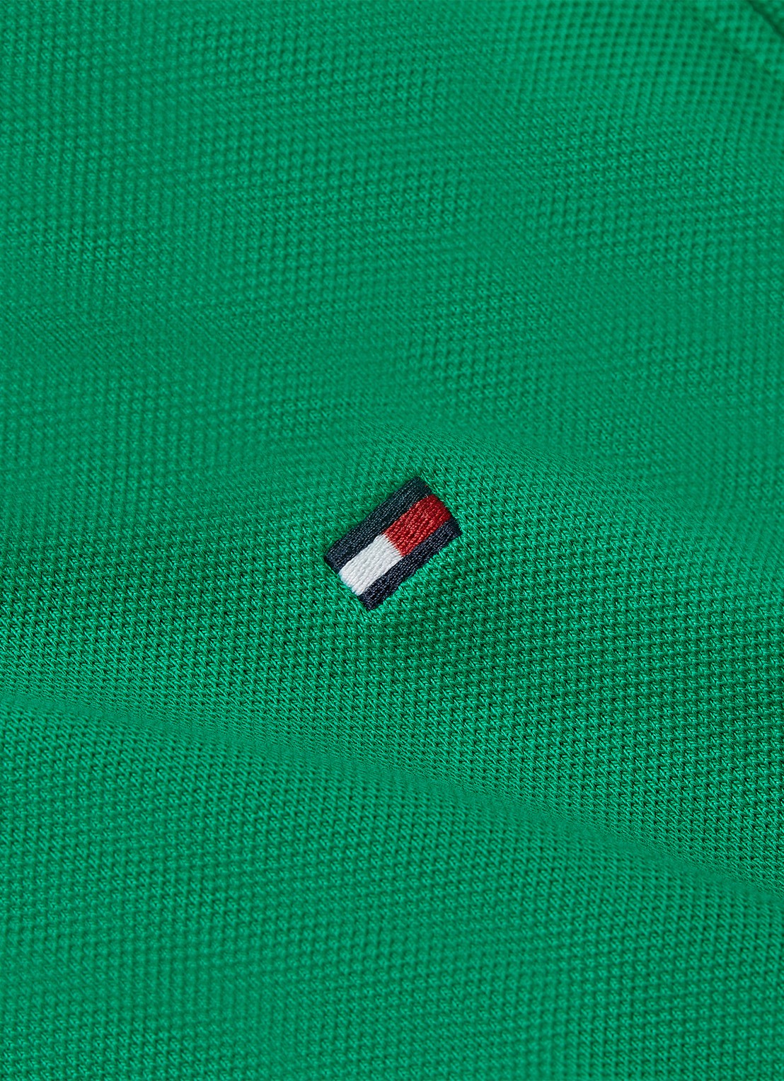Tommy Hilfiger 1985 slim fit polo met logoborduring - detail 3 olympic green / groen