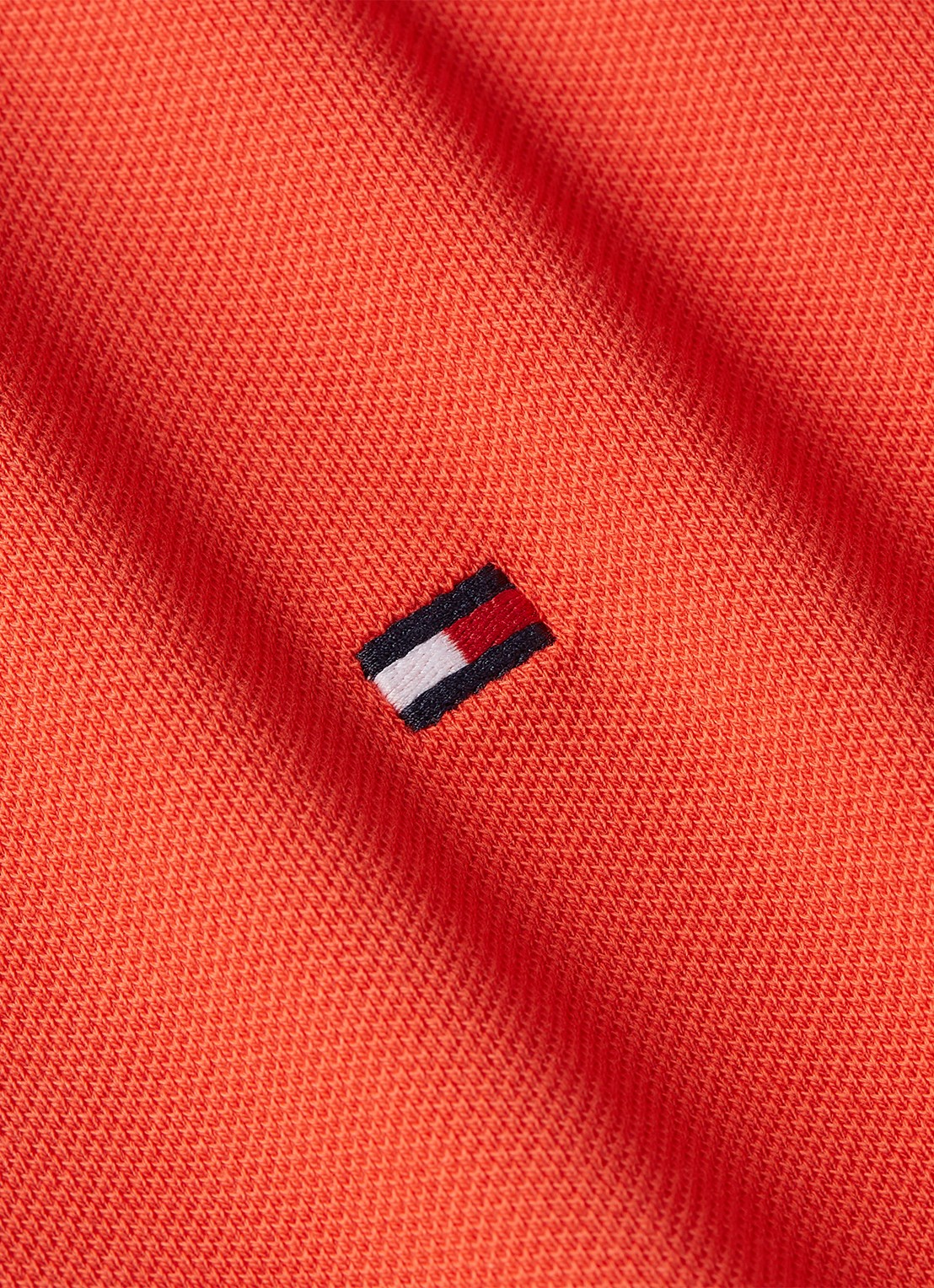 Tommy Hilfiger 1985 slim fit polo met logoborduring - detail 5 sun kissed / oranje