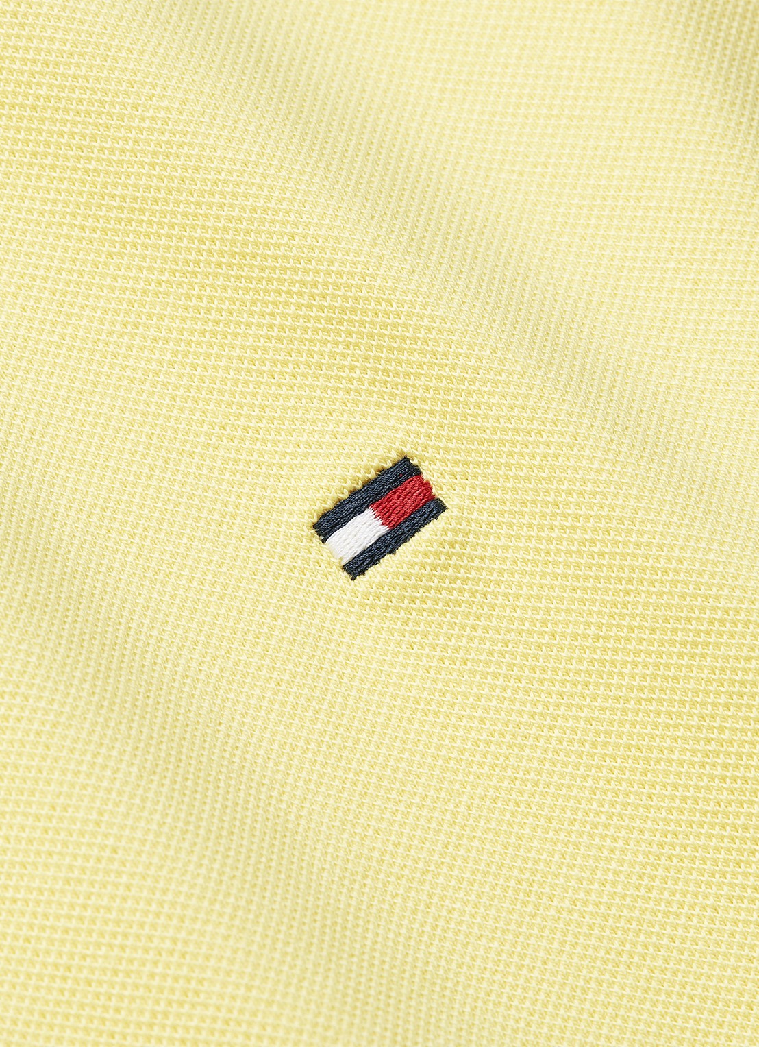 Tommy Hilfiger 1985 slim fit polo met logoborduring - detail 5 yellow tulip / geel