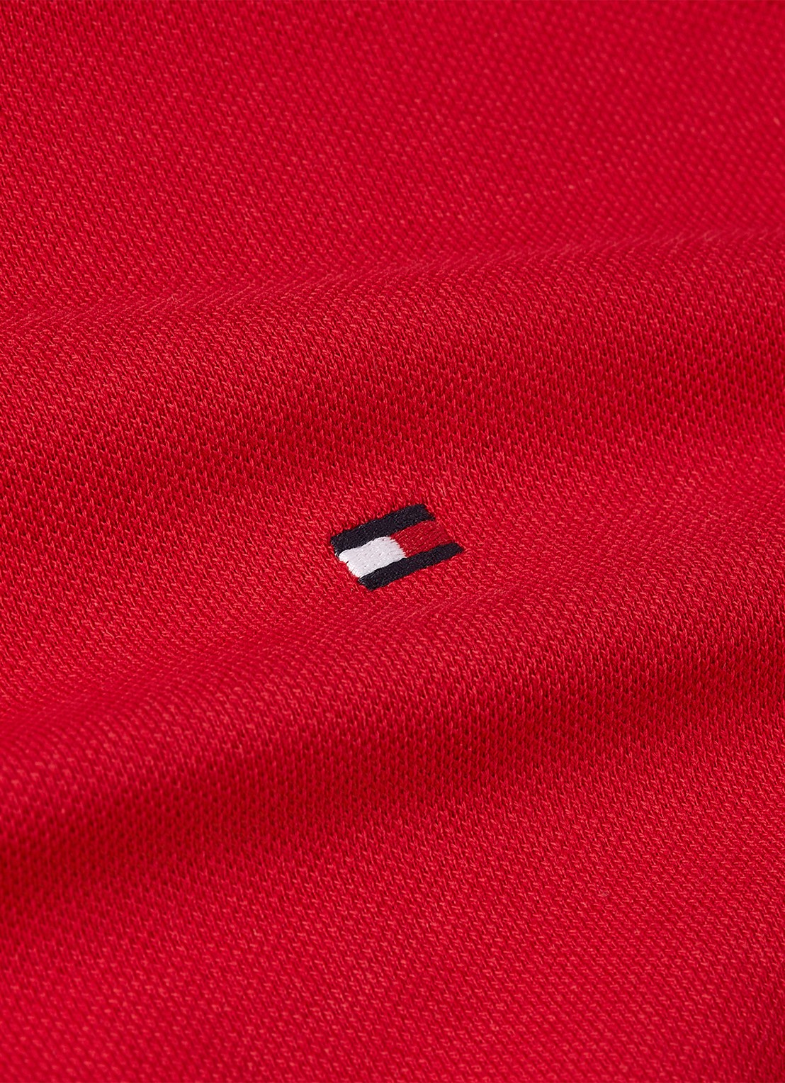 Tommy Hilfiger 1985 slim fit polo met logoborduring - detail 4 medium red / rood