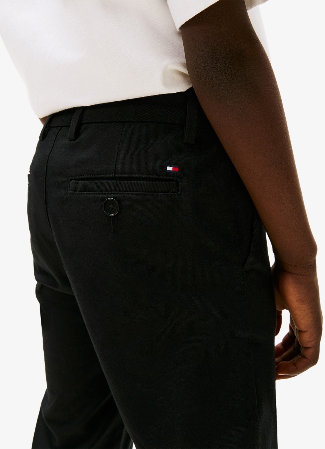 Tommy Hilfiger 1985 straight fit chino met steekzakken - detail 5 zwart