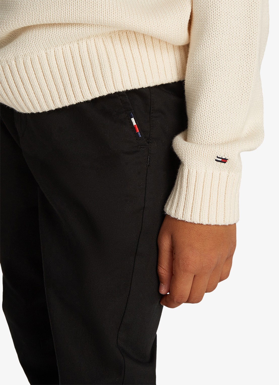 Tommy Hilfiger 1985 straight fit chino met steekzakken - detail 6 zwart