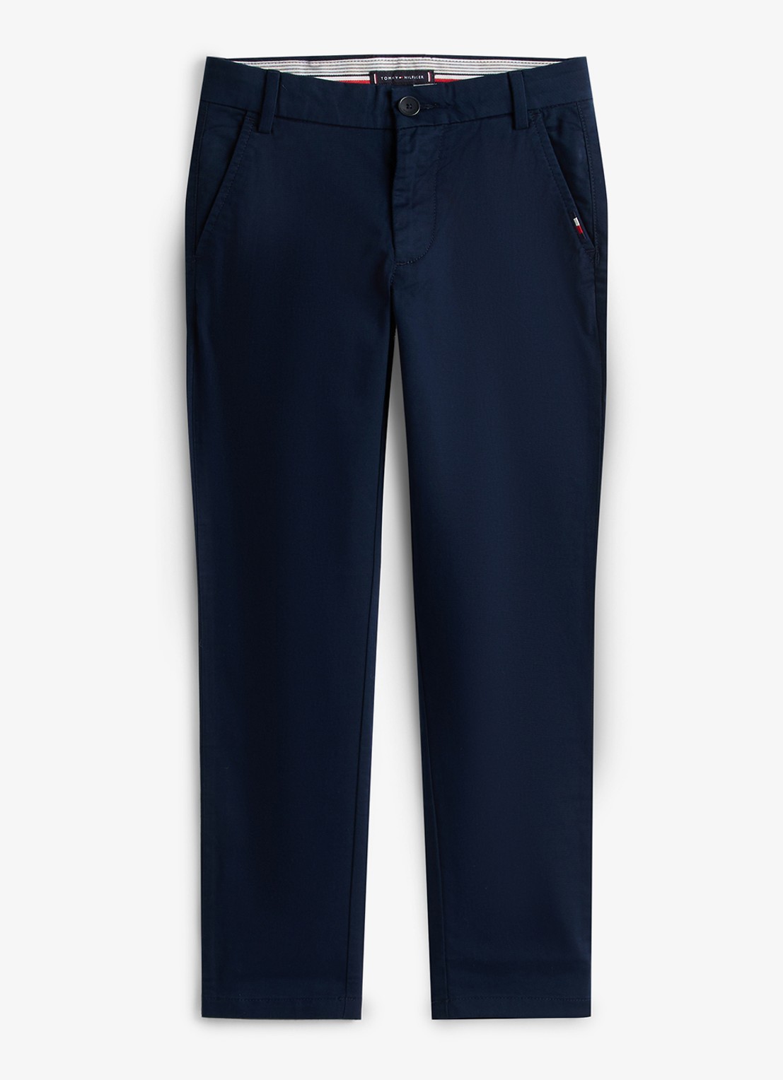 Tommy Hilfiger 1985 straight fit chino met steekzakken - voorkant 2 dark night navy-c1g