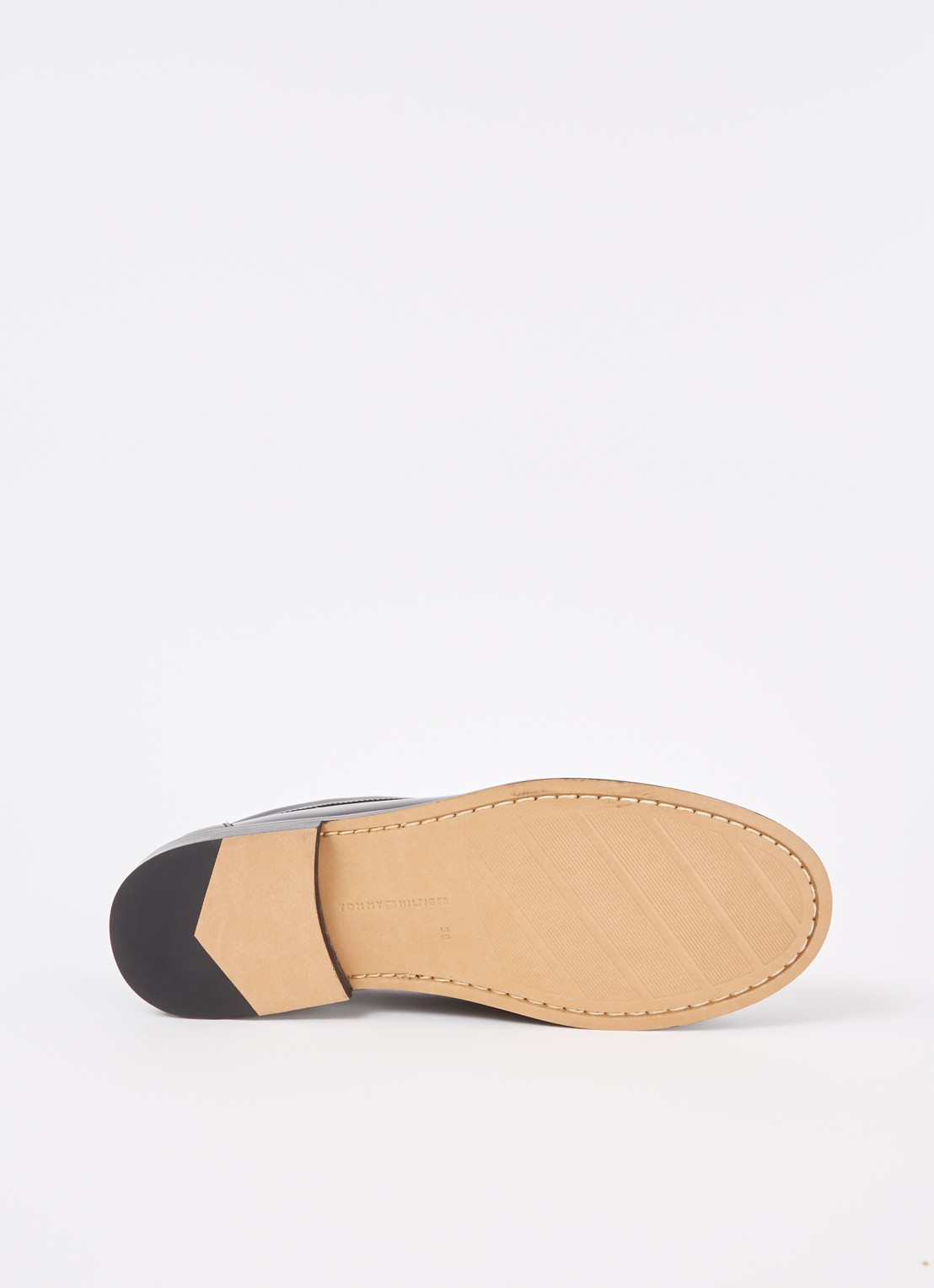 Tommy Hilfiger Abrasivato loafer van leer - detail 5 zwart