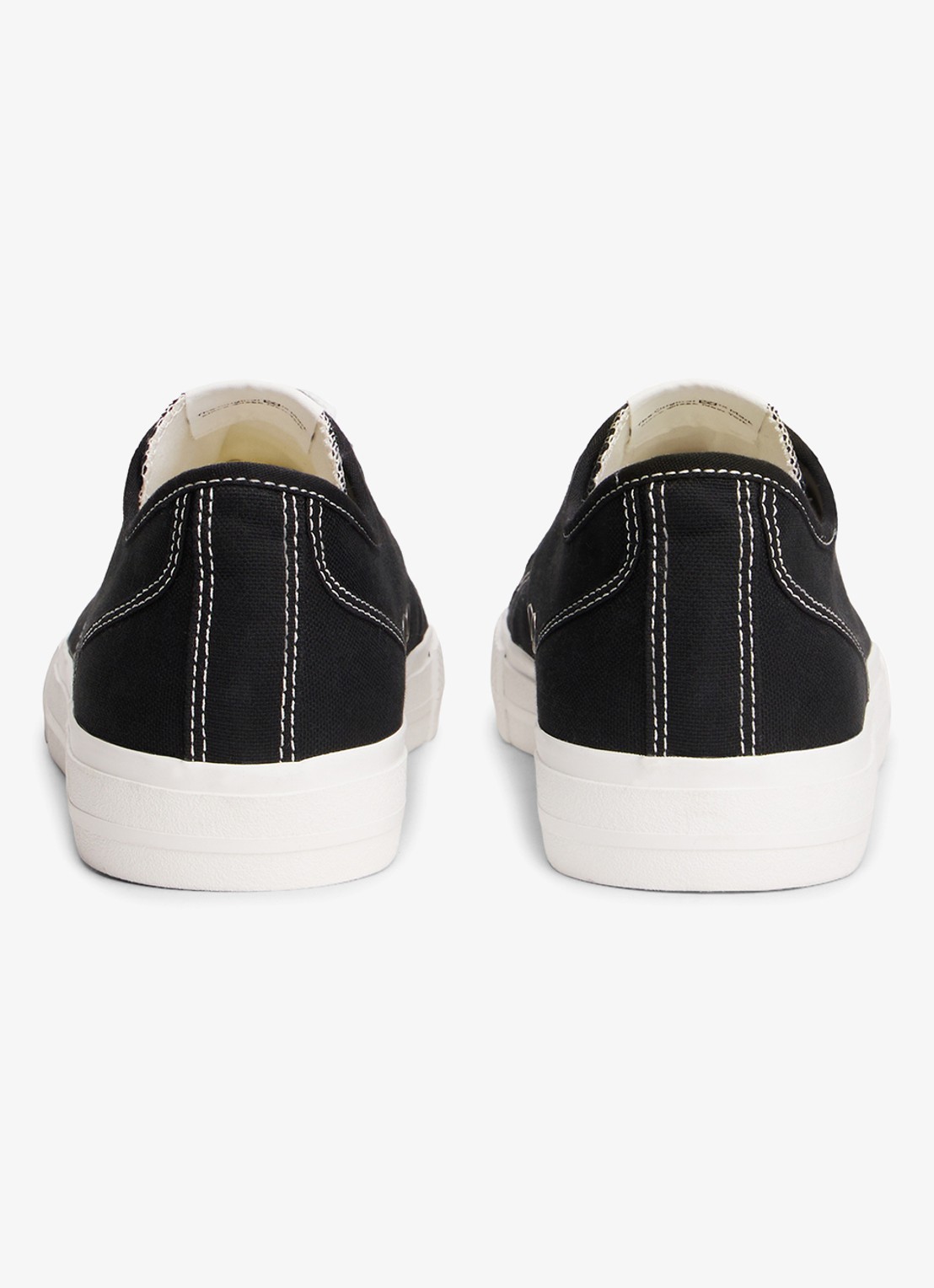 Tommy Hilfiger Archive Vulc sneaker met doorgestikte details  - achterkant zwart