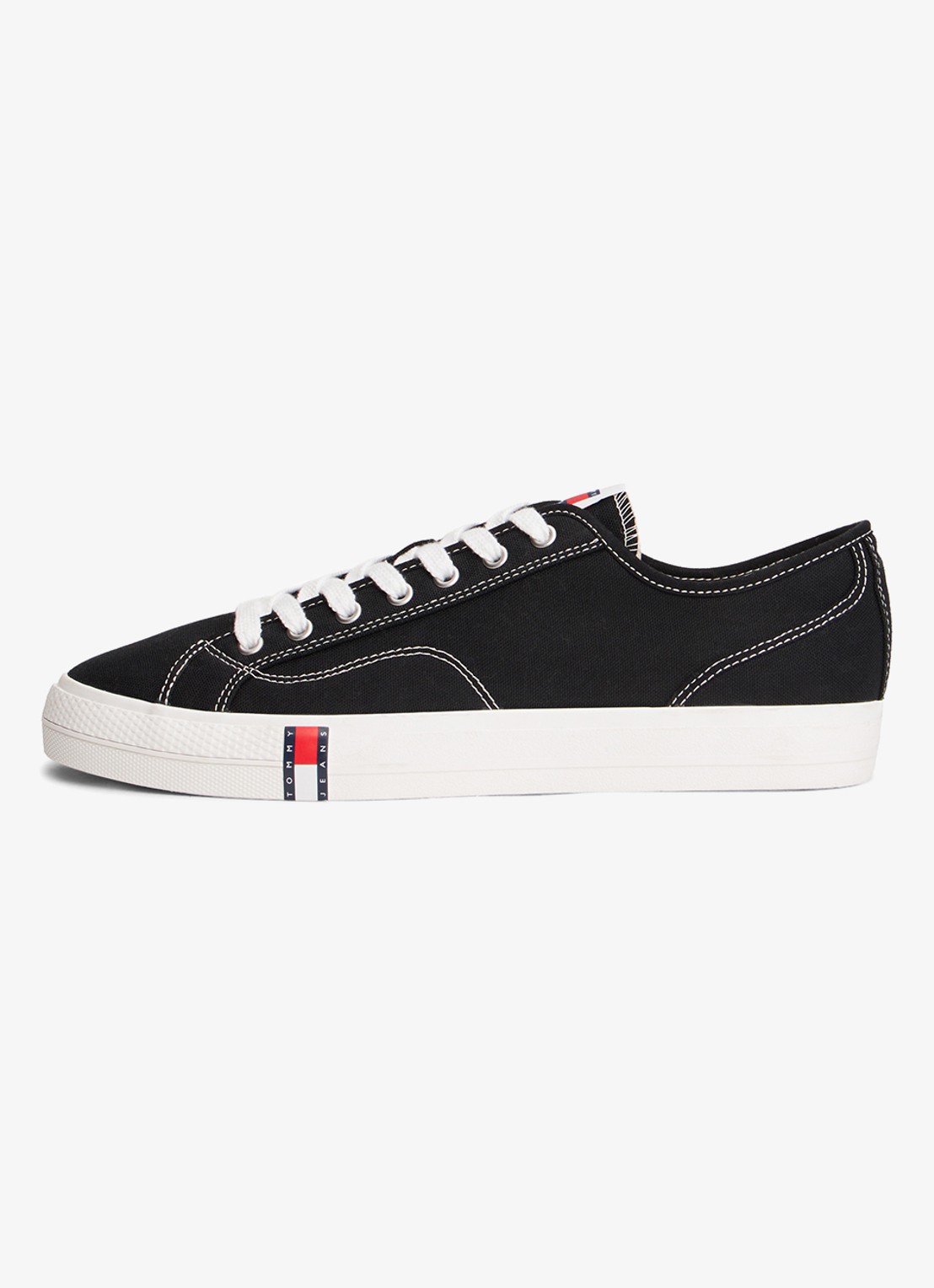 Tommy Hilfiger Archive Vulc sneaker met doorgestikte details  - detail 2 zwart