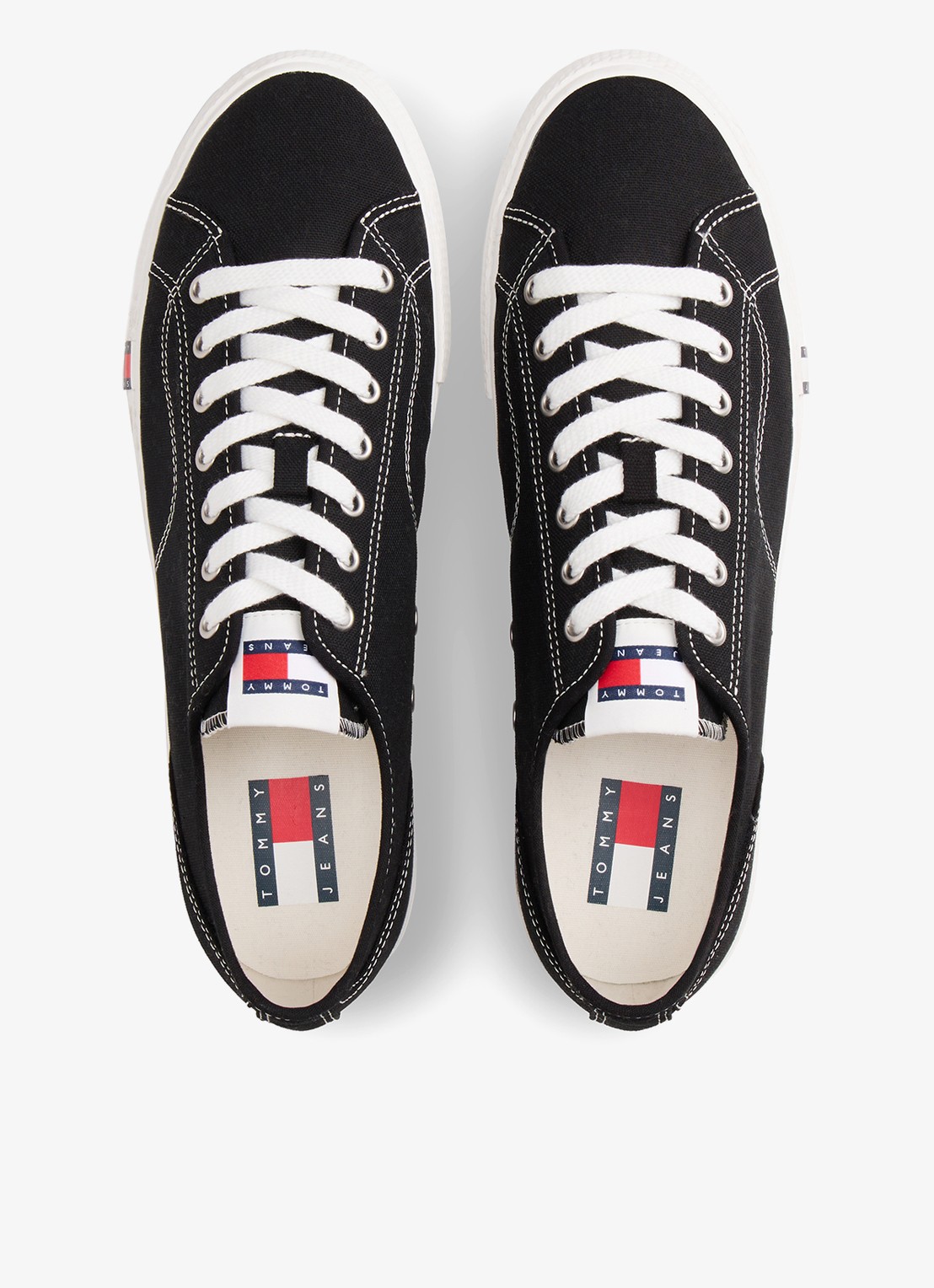 Tommy Hilfiger Archive Vulc sneaker met doorgestikte details  - detail 3 zwart