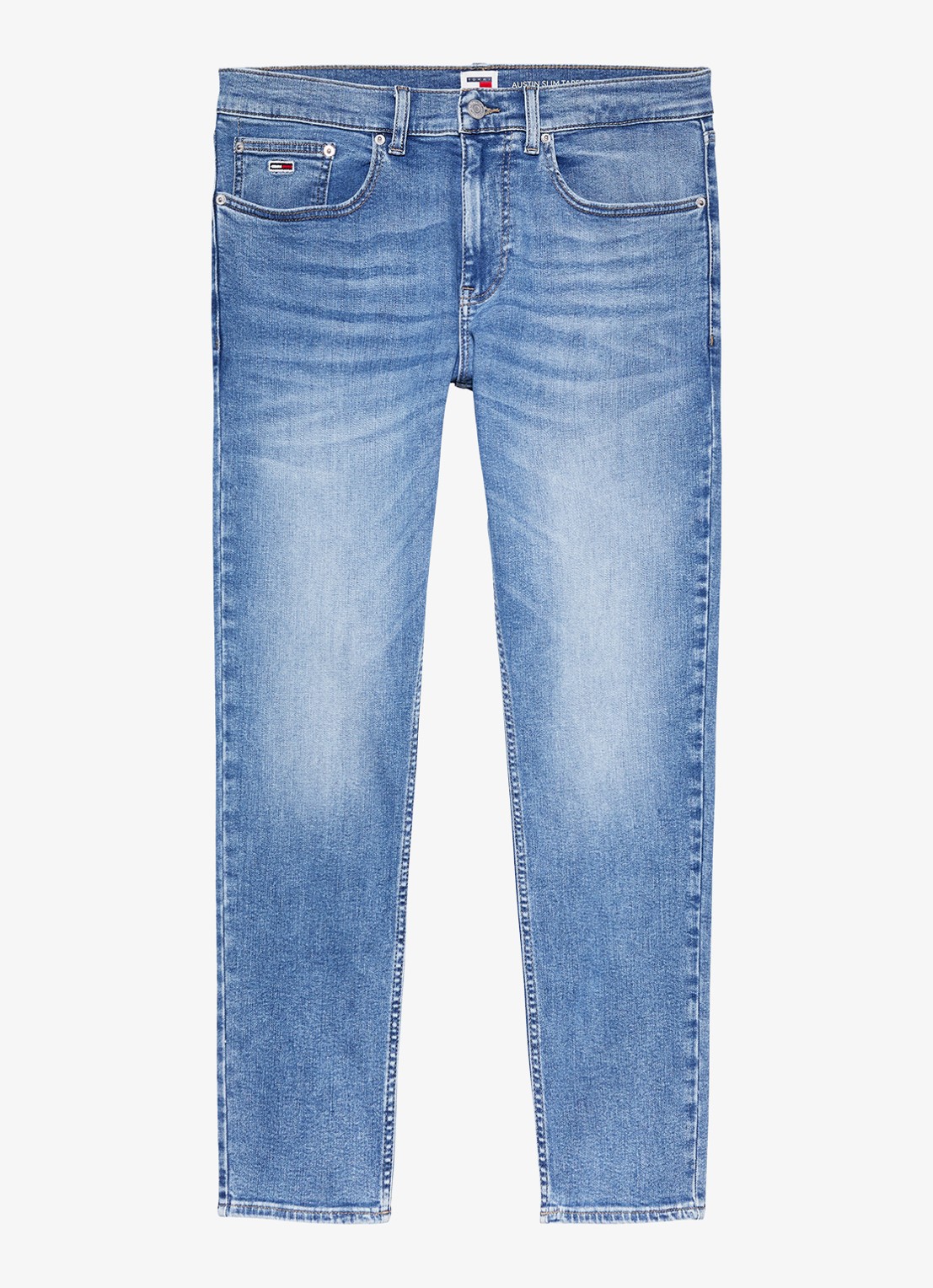Tommy Hilfiger Austin slim fit jeans met lichte wassing - voorkant indigo