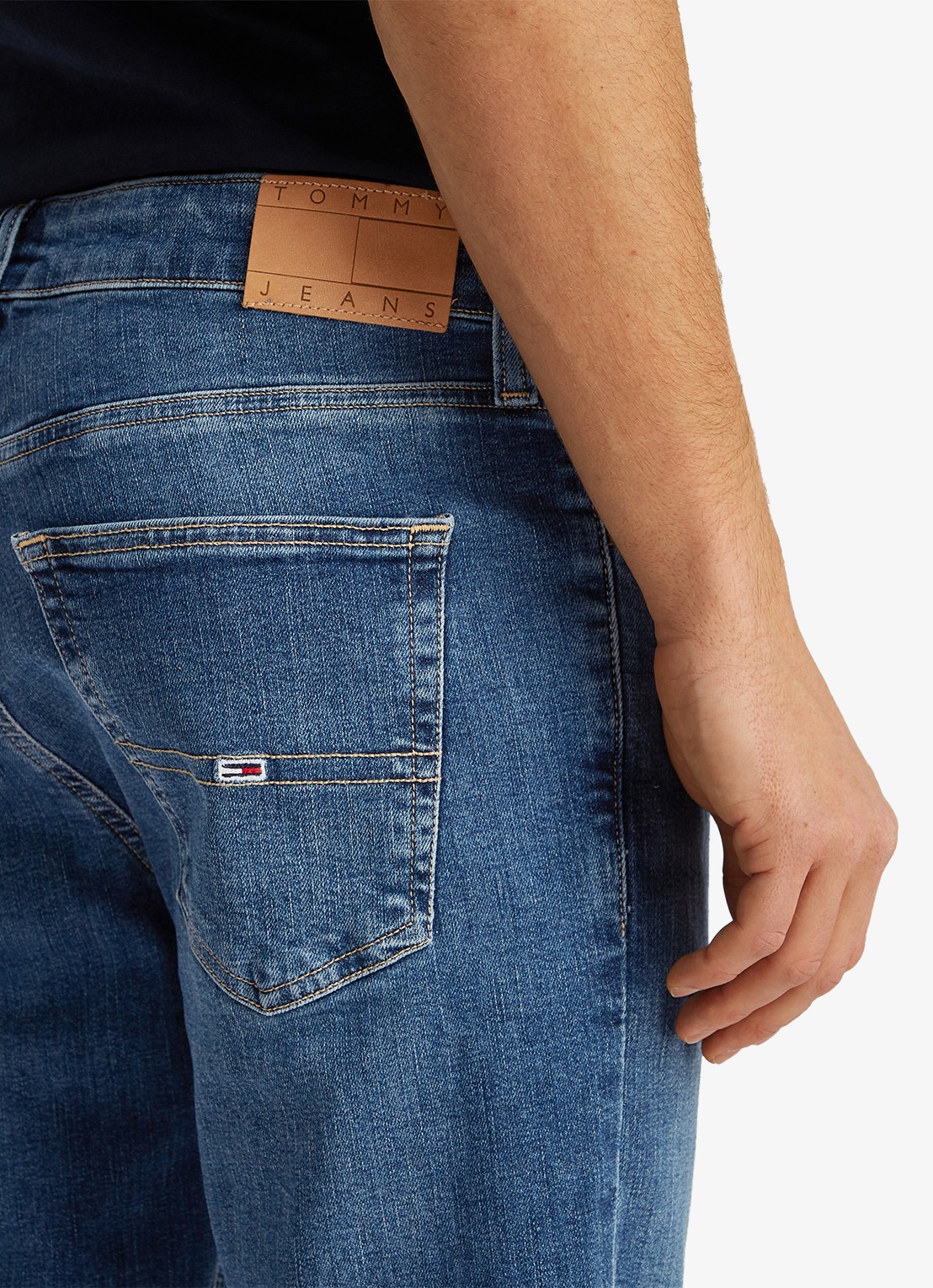 Tommy Hilfiger Austin slim fit jeans met medium wassing - detail 6 indigo