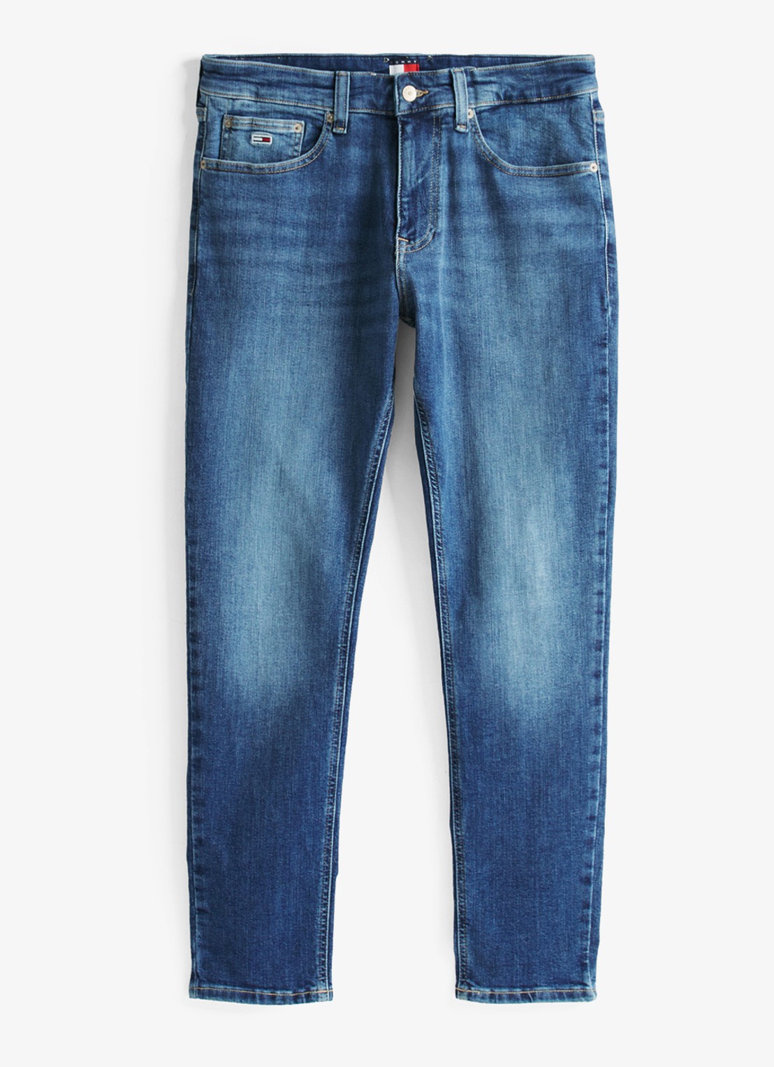Tommy Hilfiger Austin slim fit jeans met medium wassing - voorkant 3 indigo