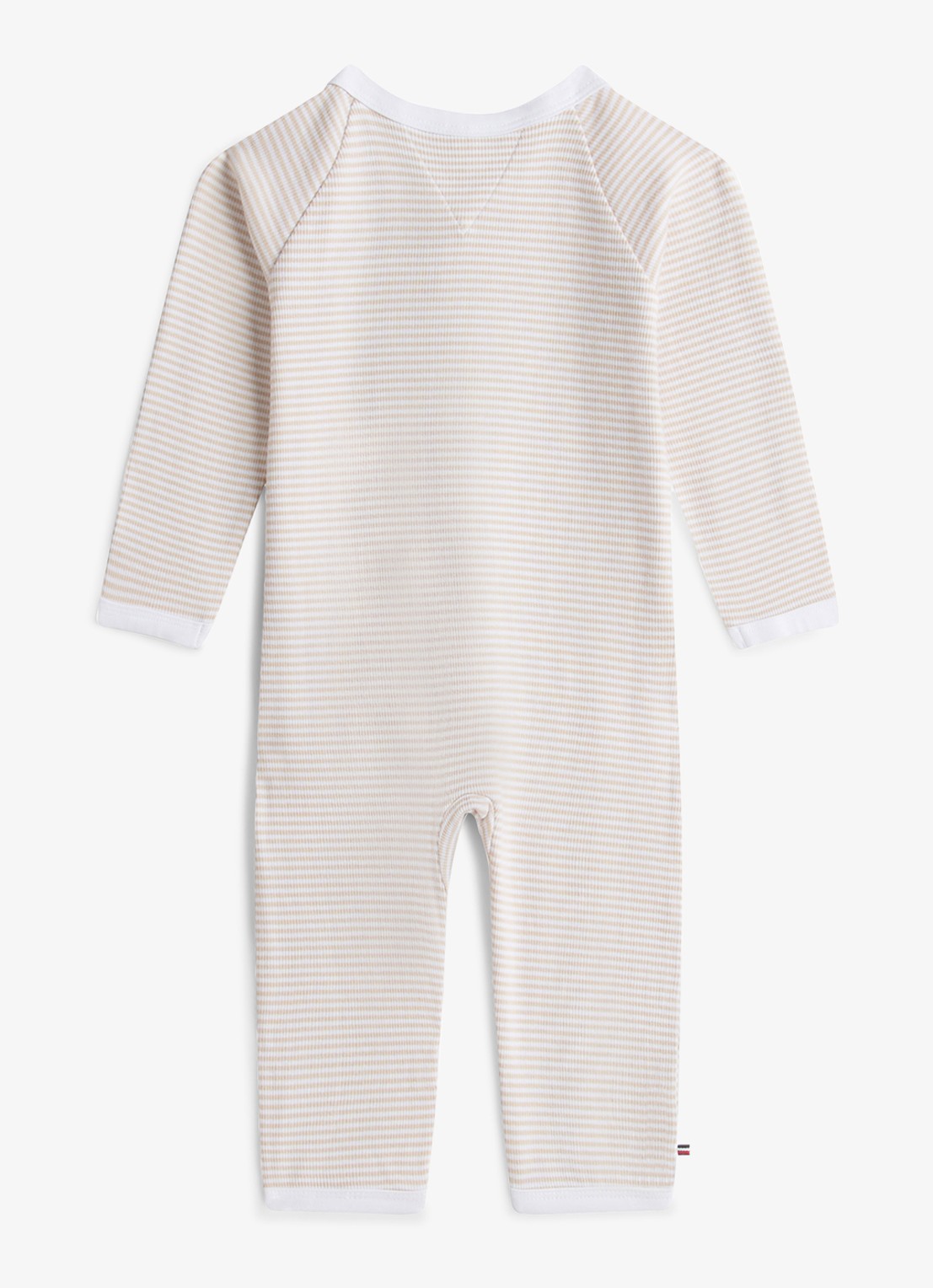 Tommy Hilfiger Babypak met streepprint - achterkant 2 beige