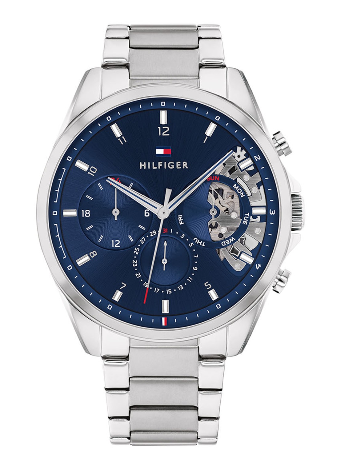 Tommy Hilfiger Baker horloge TH1710448 - voorkant zilver