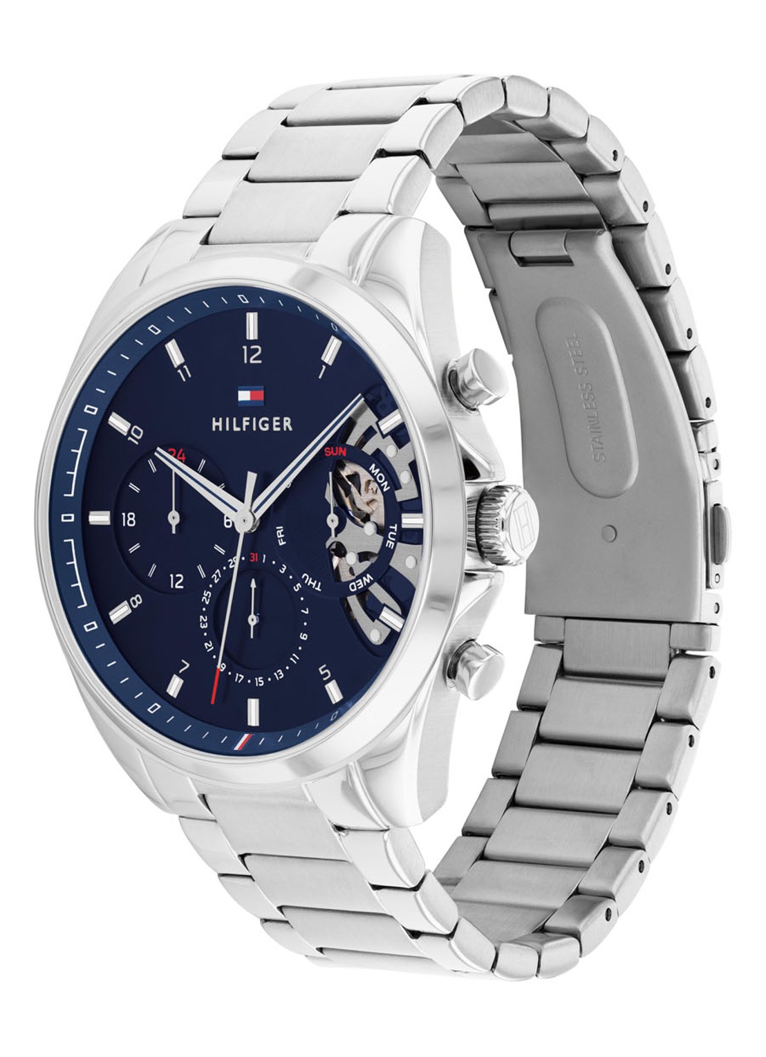 Tommy Hilfiger Baker horloge TH1710448 - voorkant 2 zilver