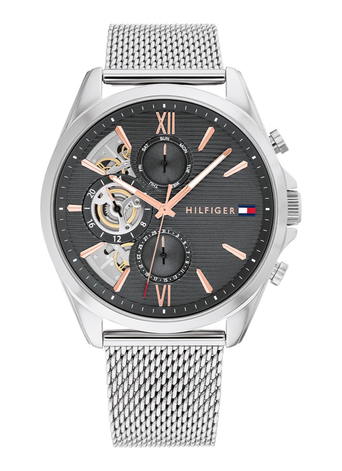 Tommy Hilfiger Baker horloge TH1710646  - voorkant zilver