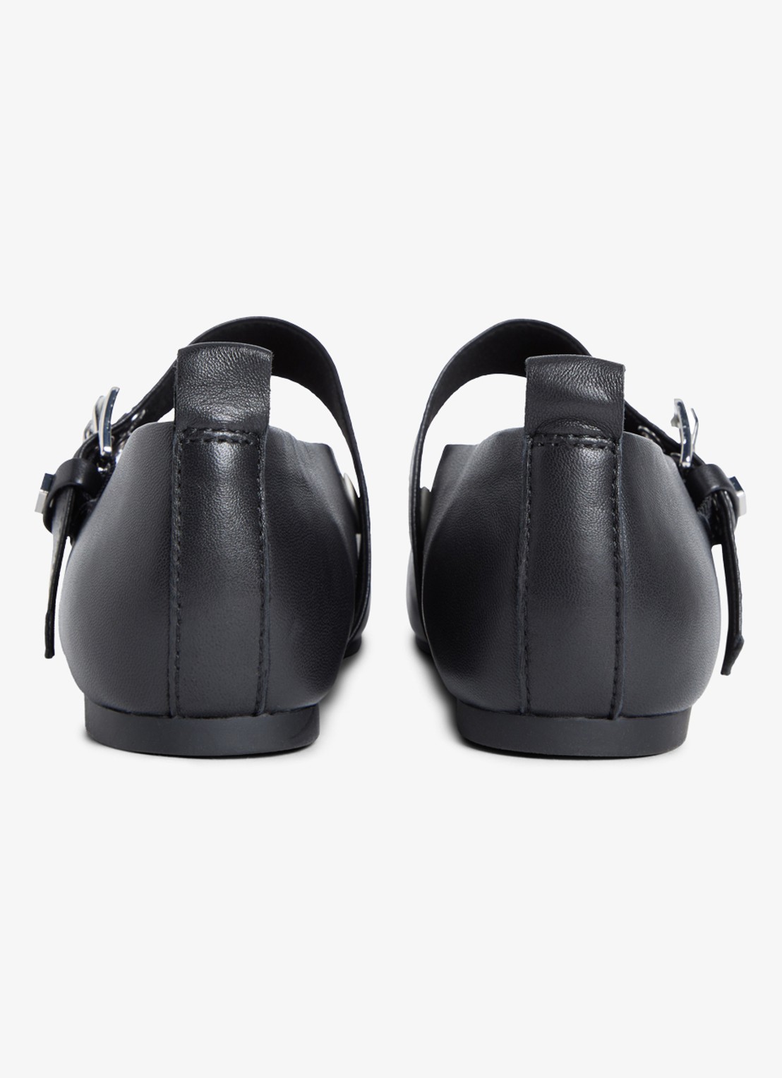 Tommy Hilfiger Ballerina van schapenleer - achterkant 6 zwart