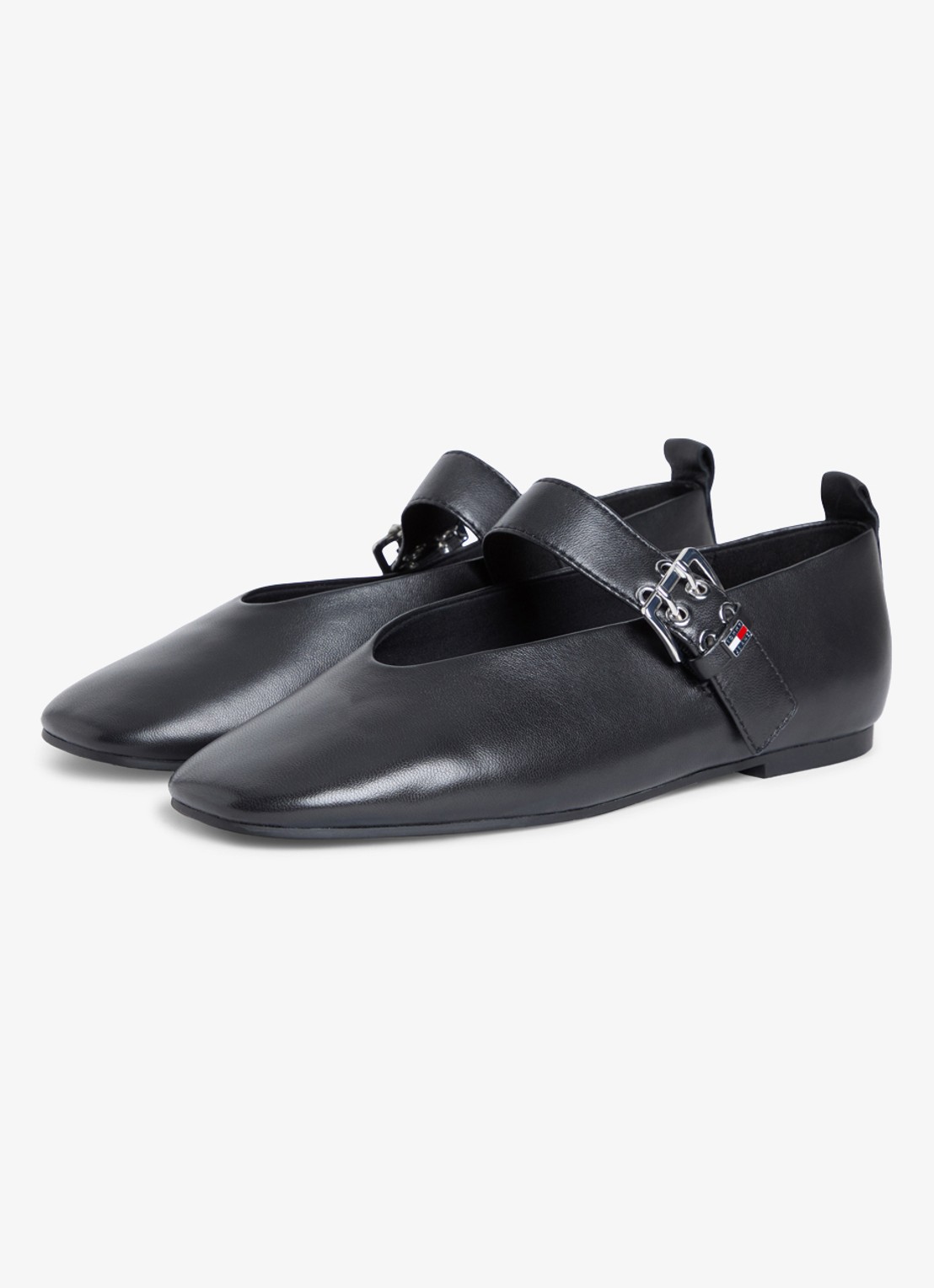 Tommy Hilfiger Ballerina van schapenleer - detail 2 zwart