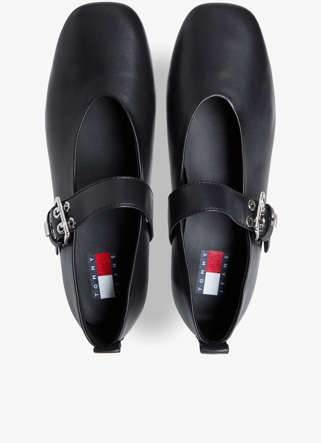 Tommy Hilfiger Ballerina van schapenleer - detail 3 zwart