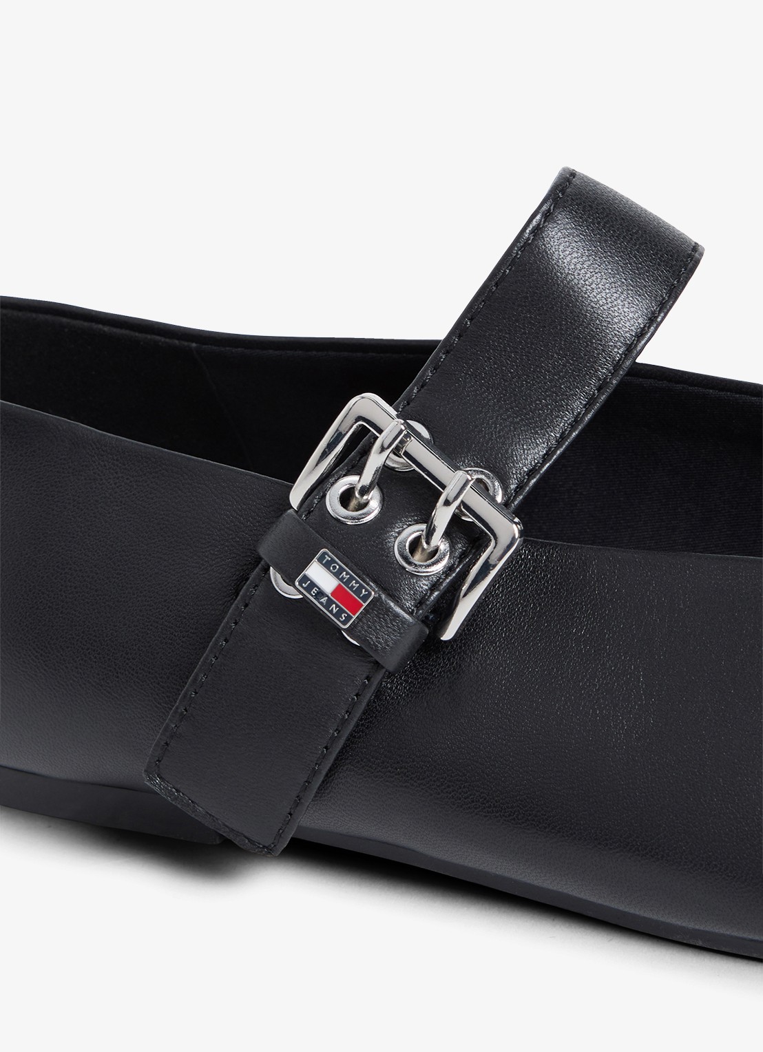 Tommy Hilfiger Ballerina van schapenleer - detail 5 zwart
