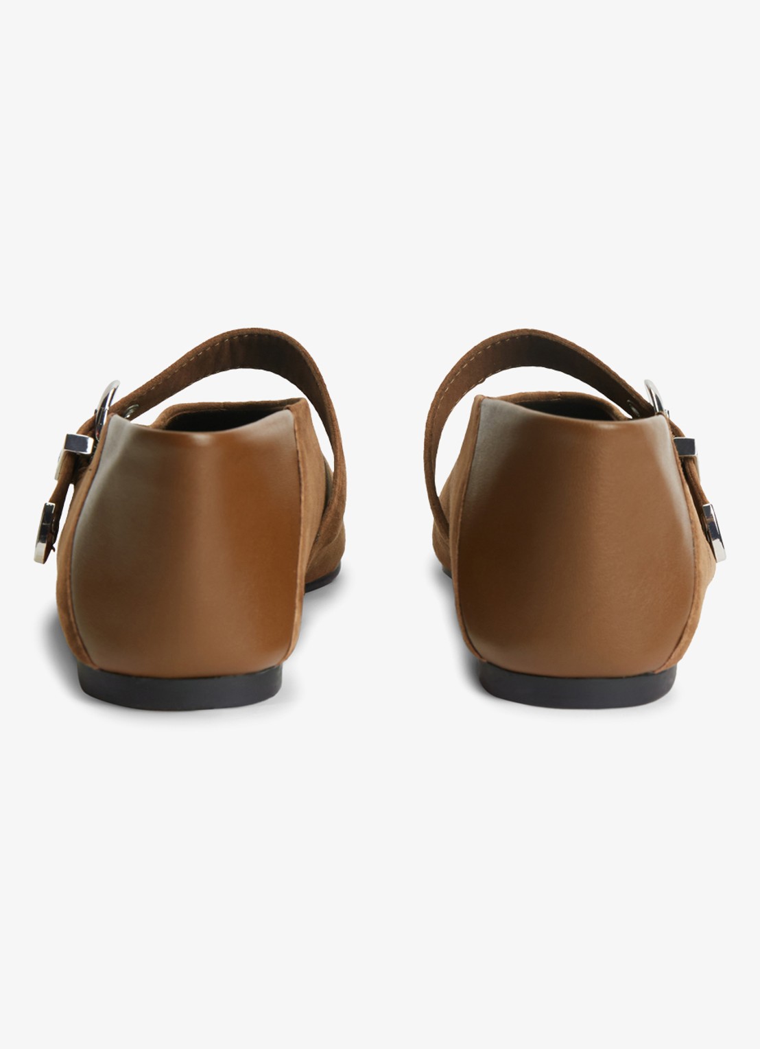 Tommy Hilfiger Ballerina van schapenleer - achterkant 7 lichtbruin