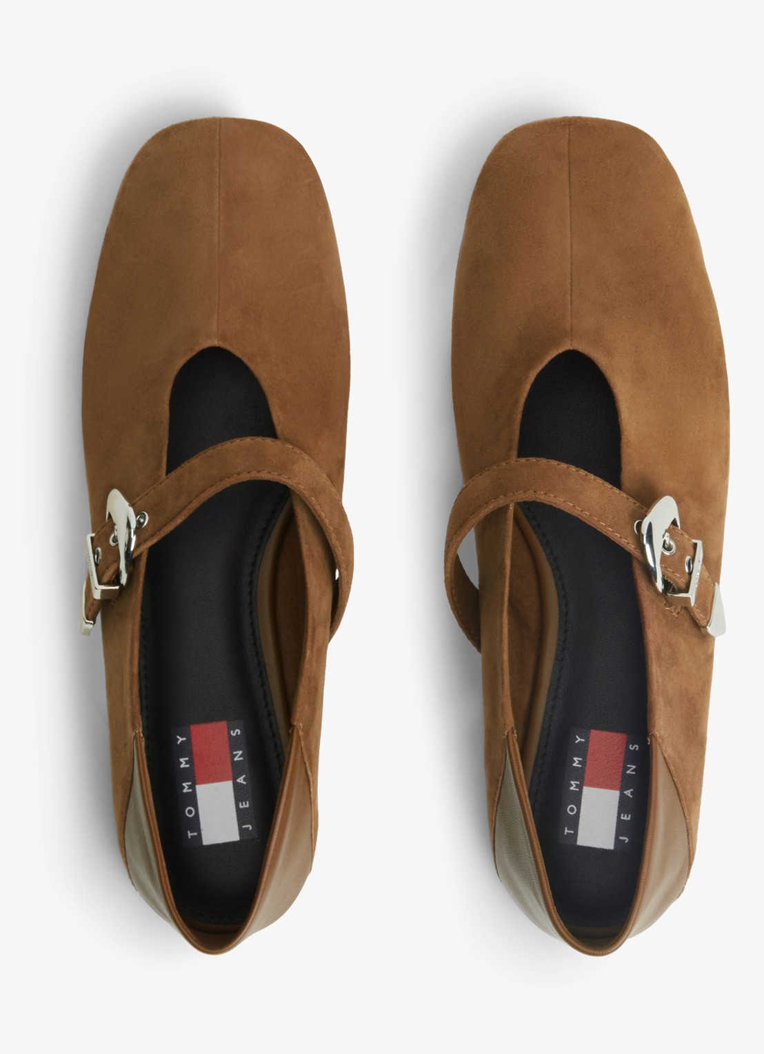 Tommy Hilfiger Ballerina van schapenleer - detail 3 lichtbruin