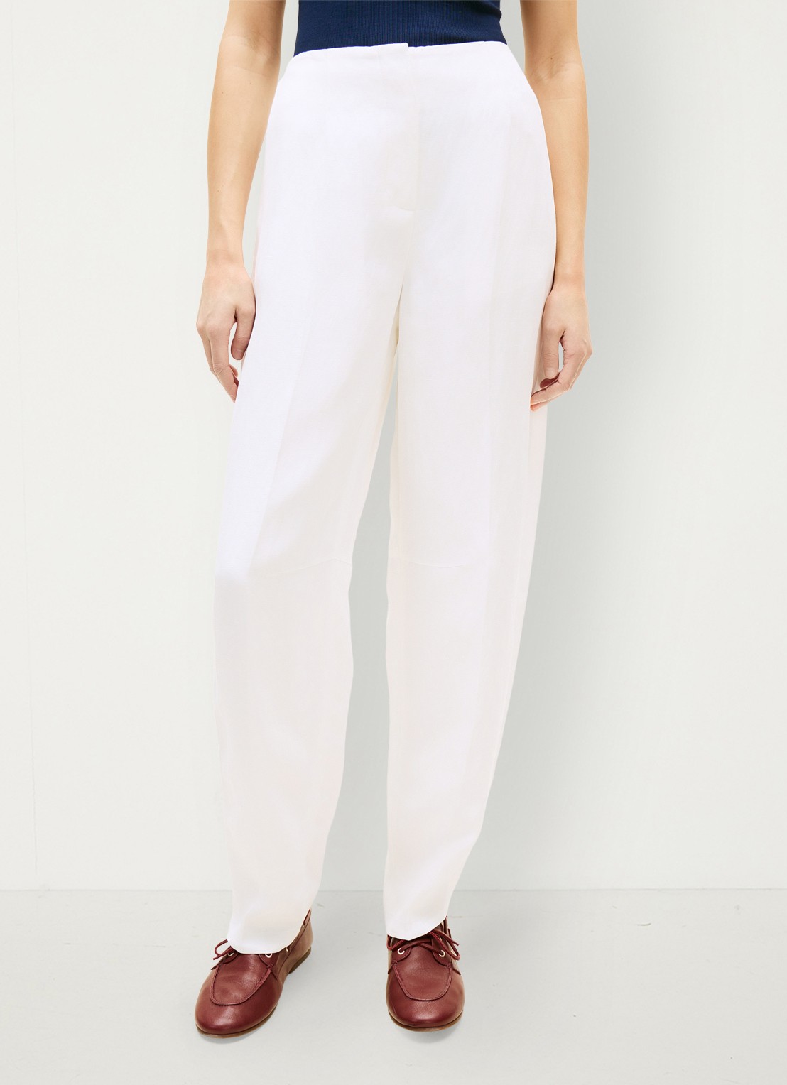 Tommy Hilfiger Barrel high waist pantalon in linnenblend - detail 3 wit