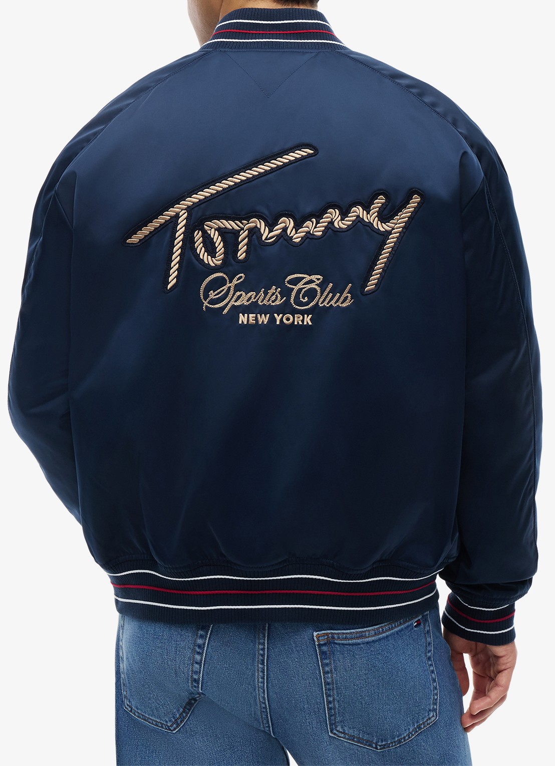 Tommy Hilfiger Baseball jack met logo - achterkant 4 dark night navy-c1g