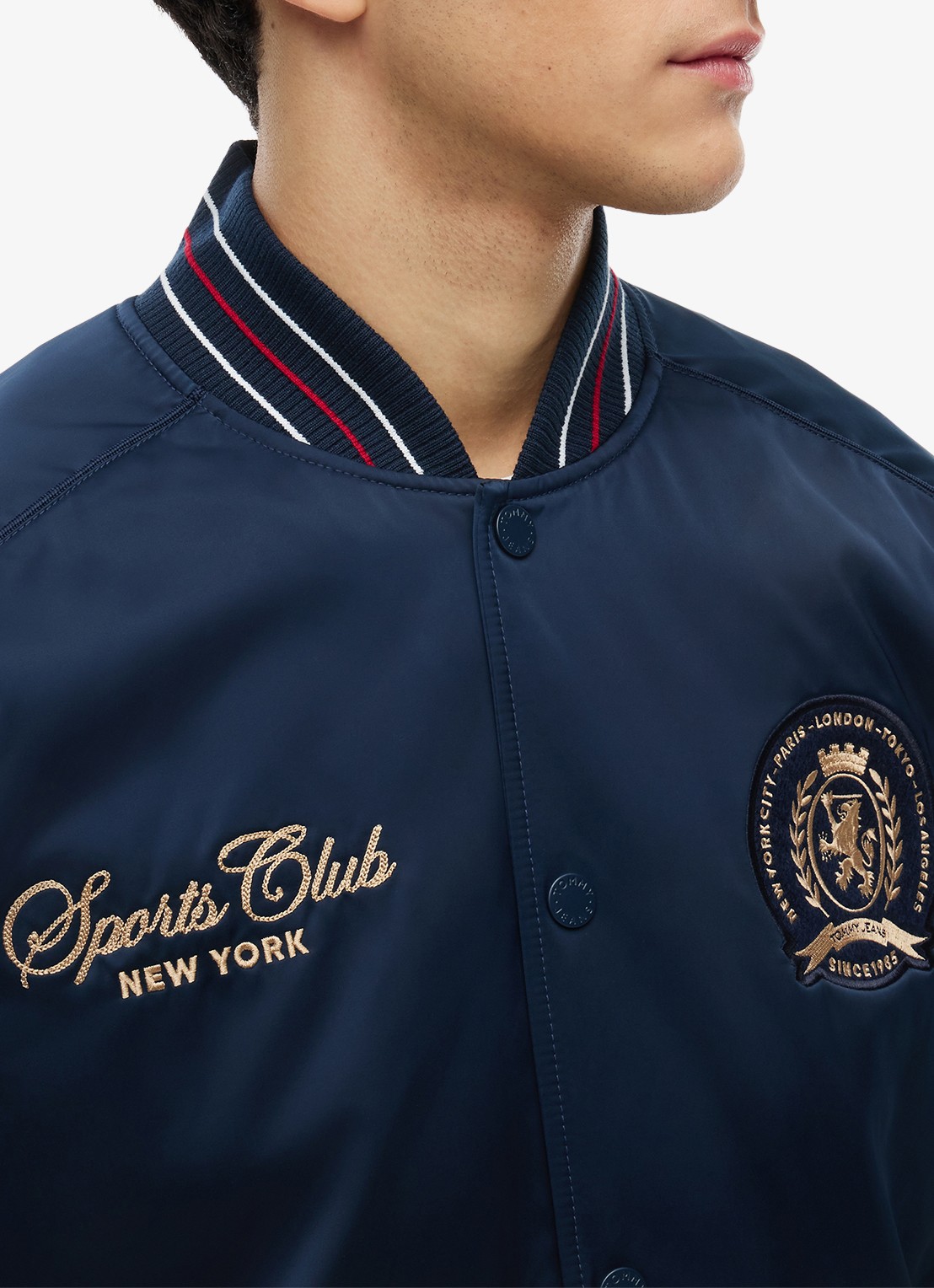 Tommy Hilfiger Baseball jack met logo - detail 2 dark night navy-c1g