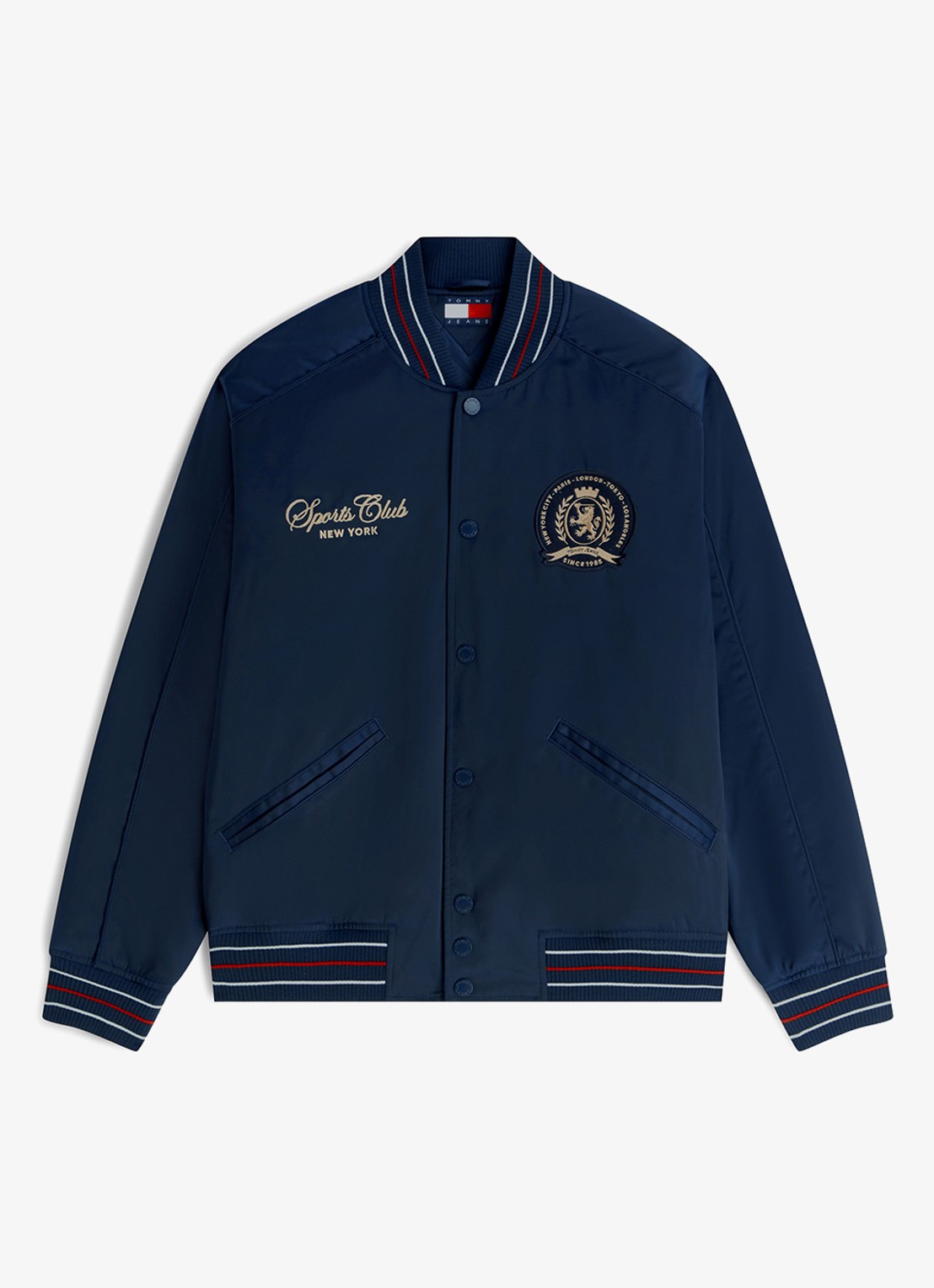 Tommy Hilfiger Baseball jack met logo - voorkant 5 dark night navy-c1g