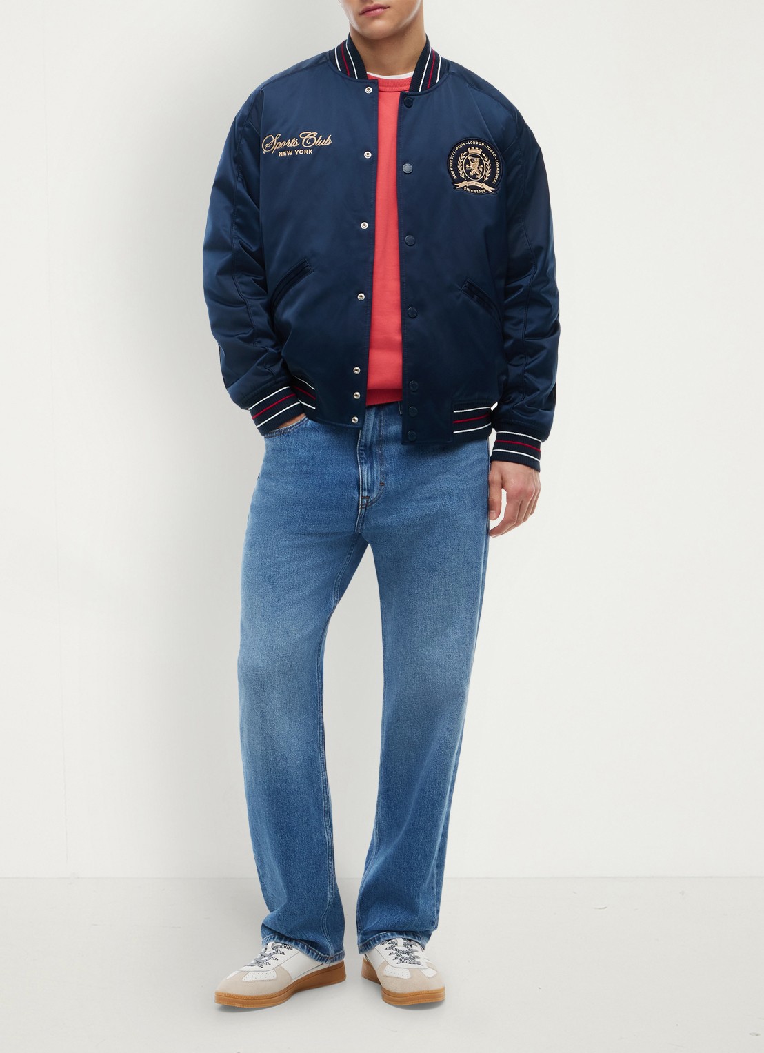 Tommy Hilfiger Baseball jack met logo - voorkant 6 dark night navy-c1g