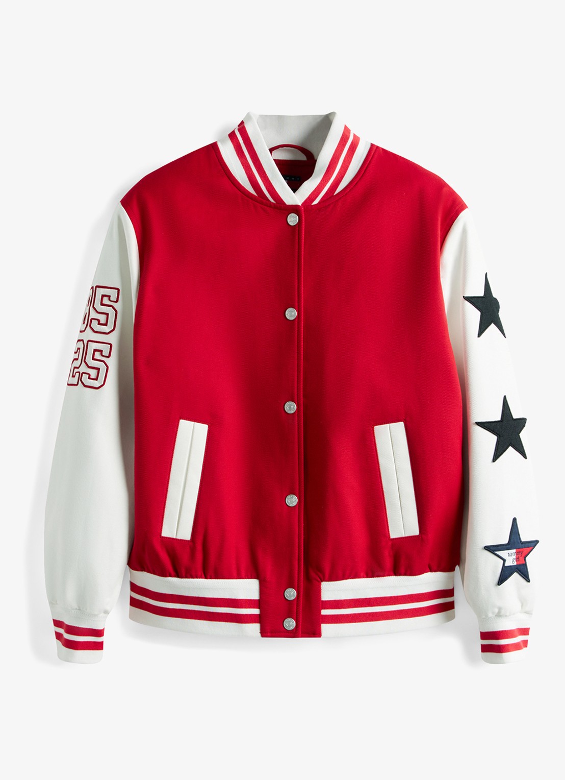 Tommy Hilfiger Baseball jack met steekzakken - voorkant rood