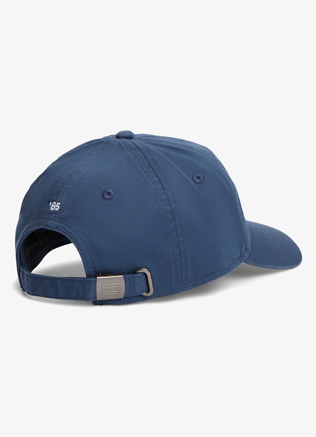 Tommy Hilfiger Baseball pet met logoborduring - voorkant 3 donkerblauw