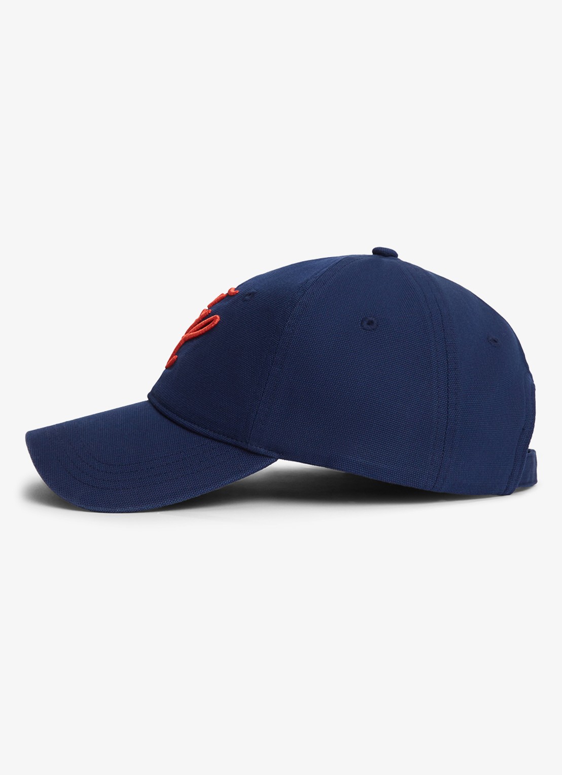 Tommy Hilfiger Baseball pet met logoborduring - achterkant donkerblauw