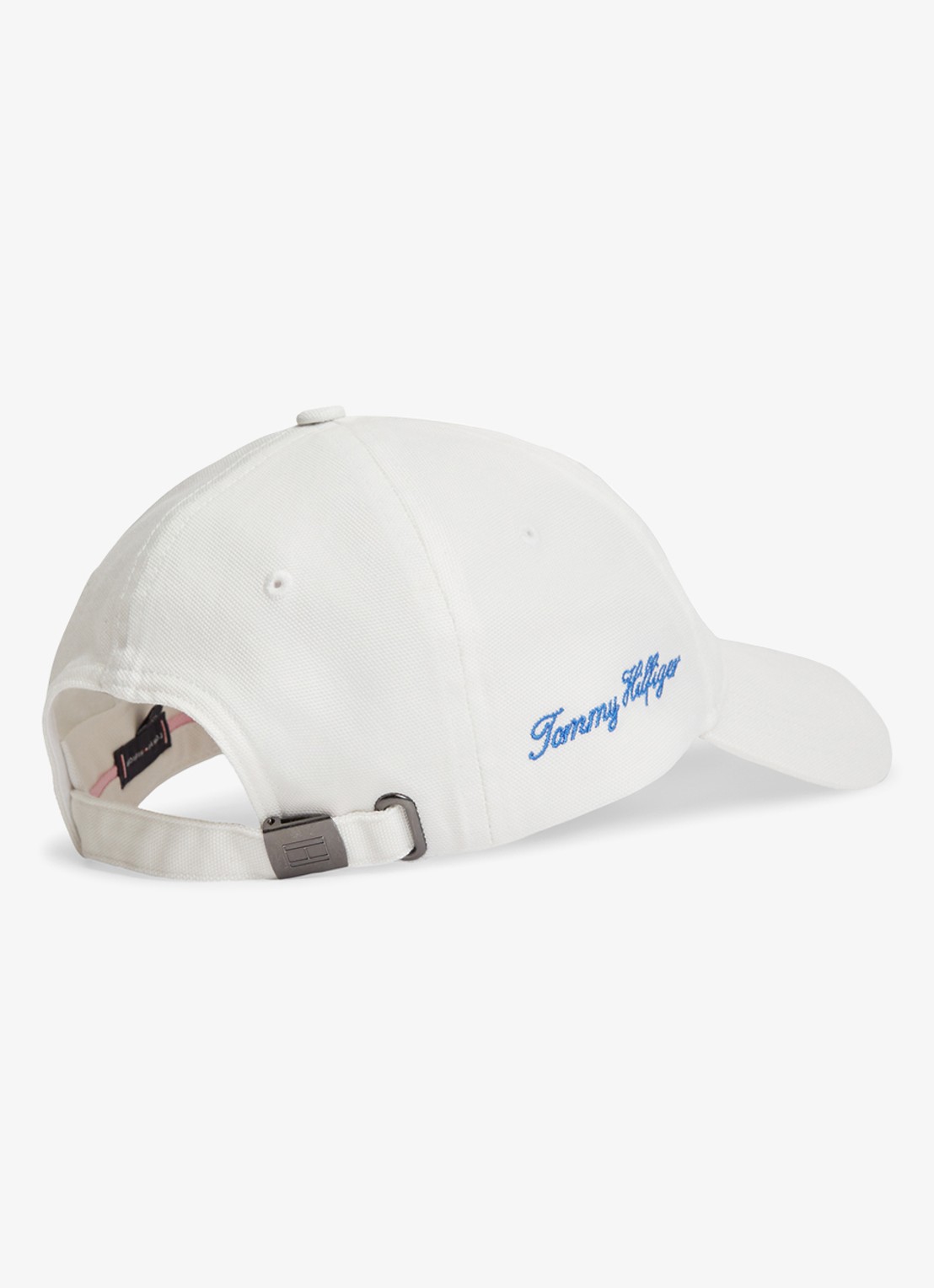 Tommy Hilfiger Baseball pet met logoborduring - voorkant 2 wit