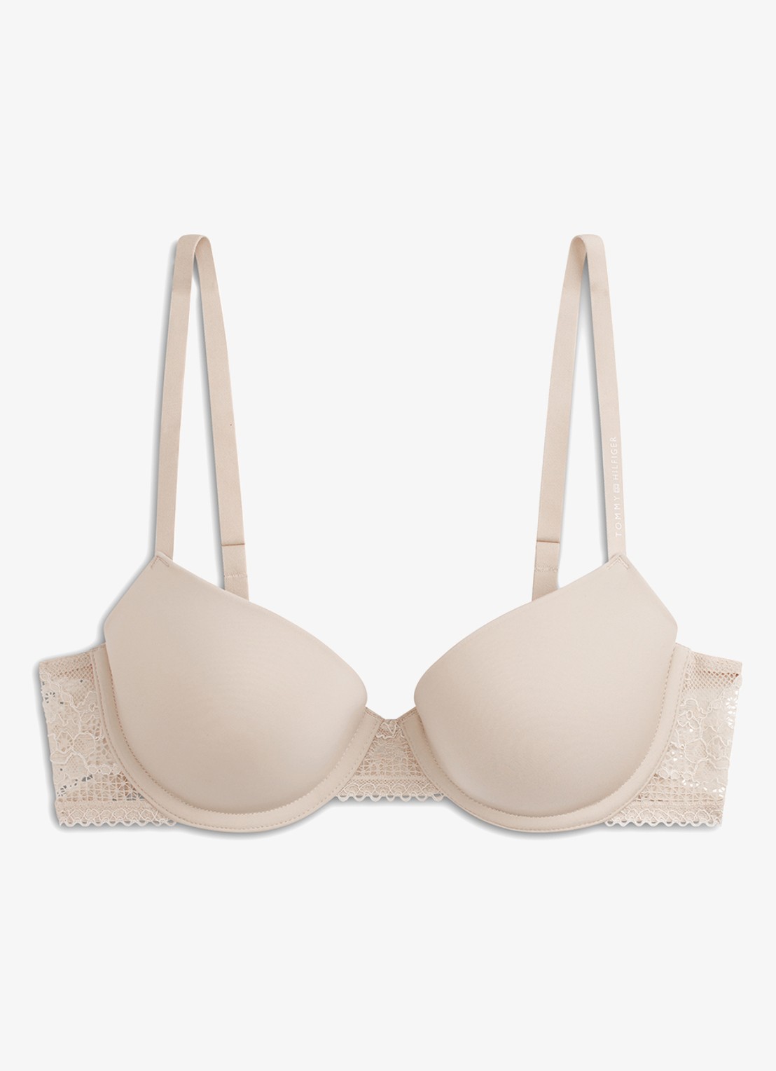 Tommy Hilfiger Beugel bh met kant - voorkant 2 beige